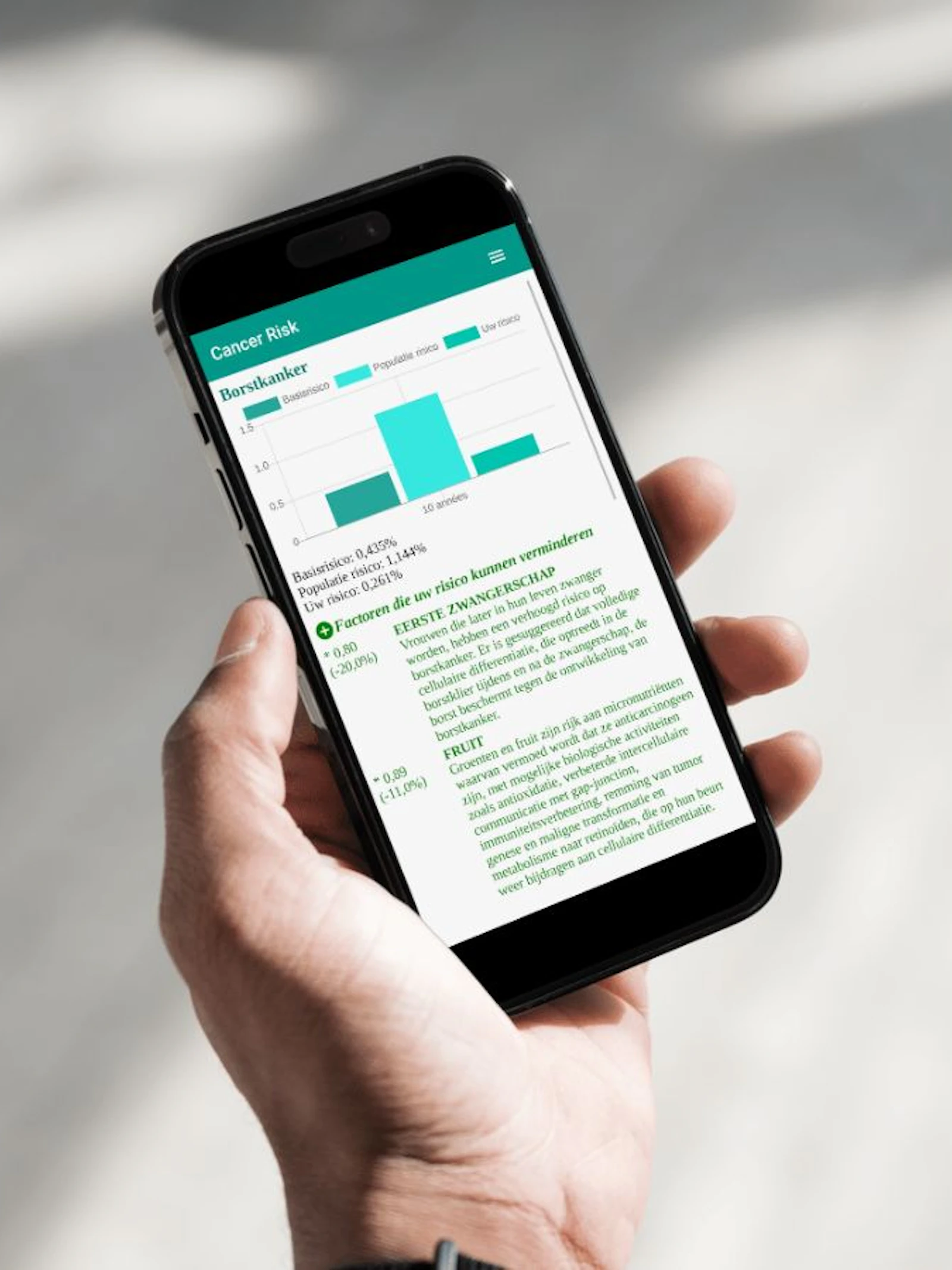 App legt je risico op kanker bloot