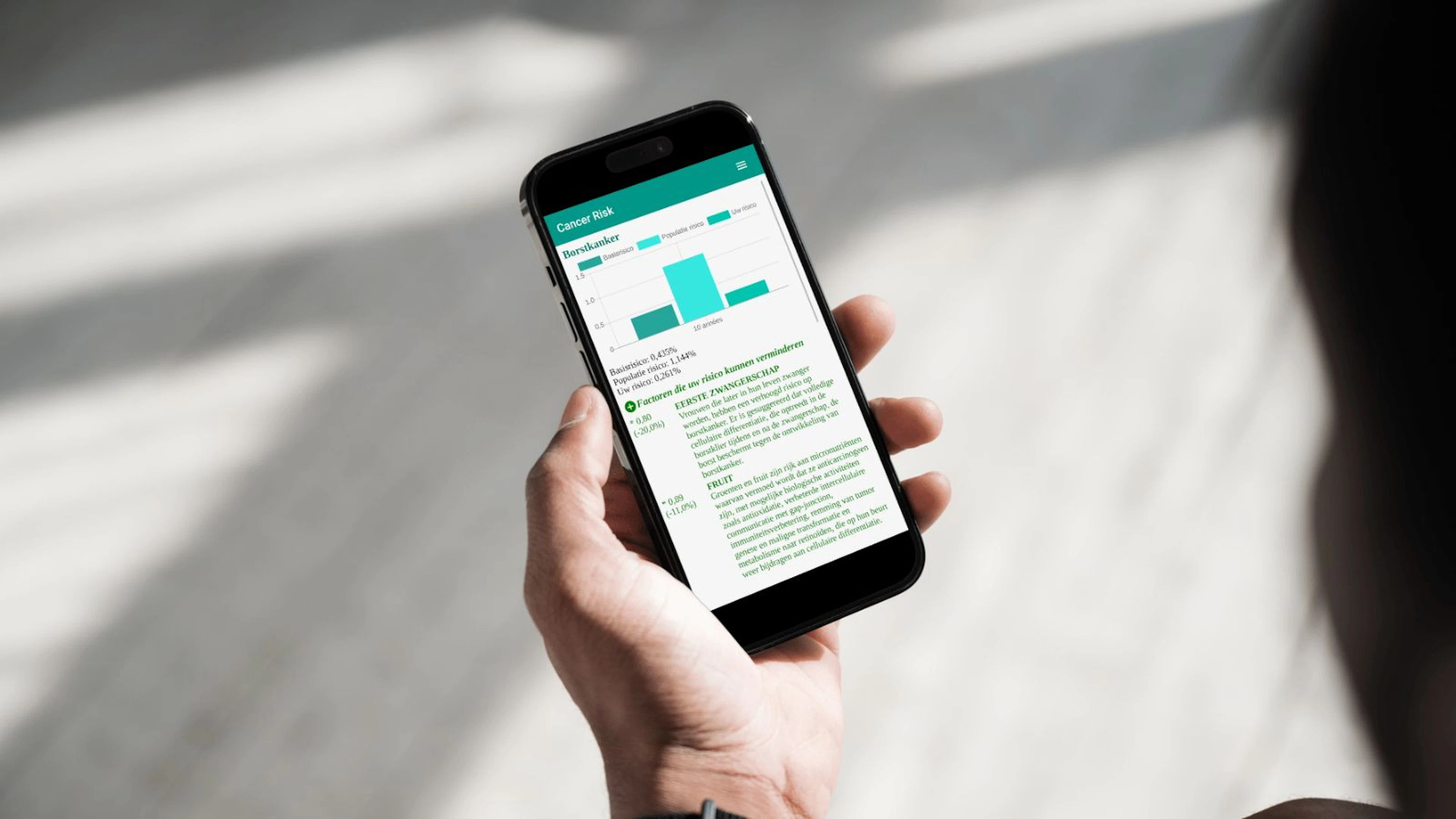 App legt je risico op kanker bloot
