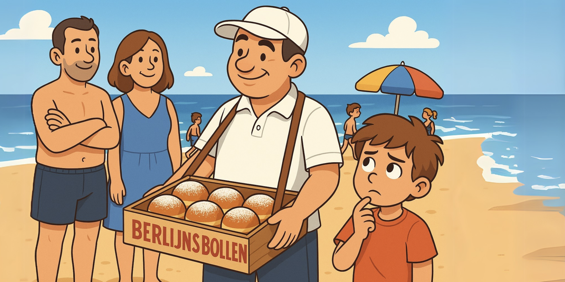 Waarom kun je Berlijnse bollen kopen op het strand?