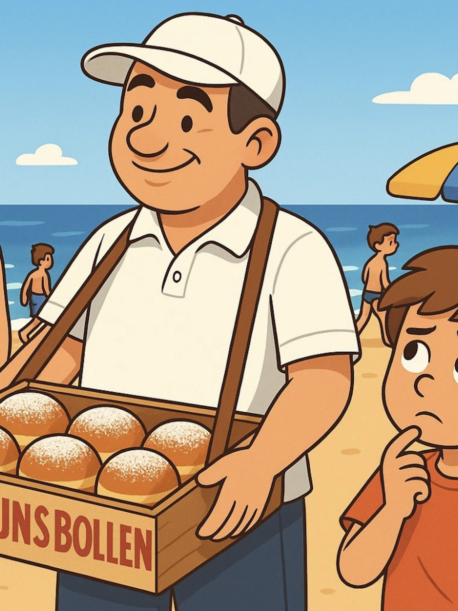 Waarom kun je Berlijnse bollen kopen op het strand?