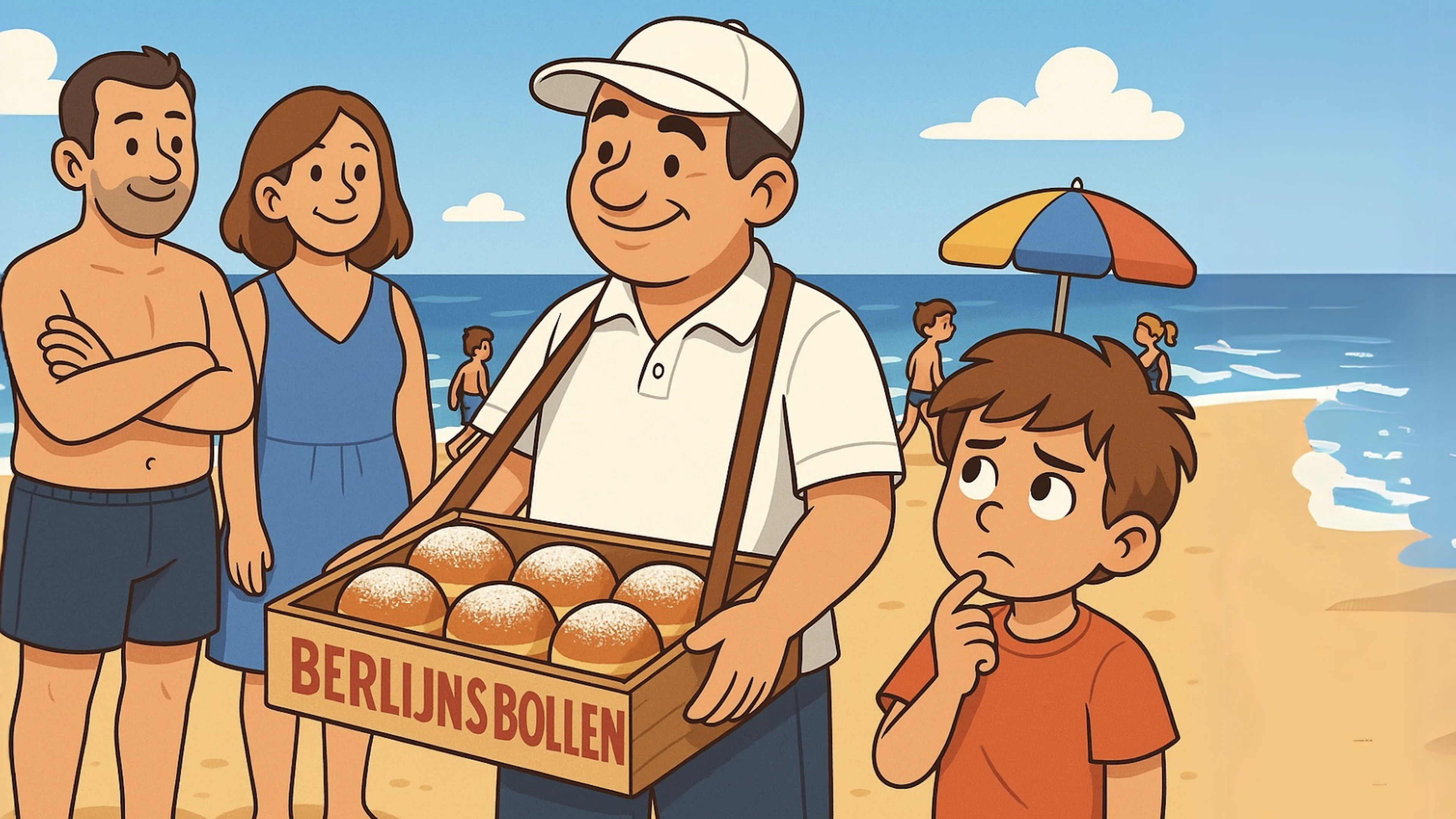 Waarom kun je Berlijnse bollen kopen op het strand?