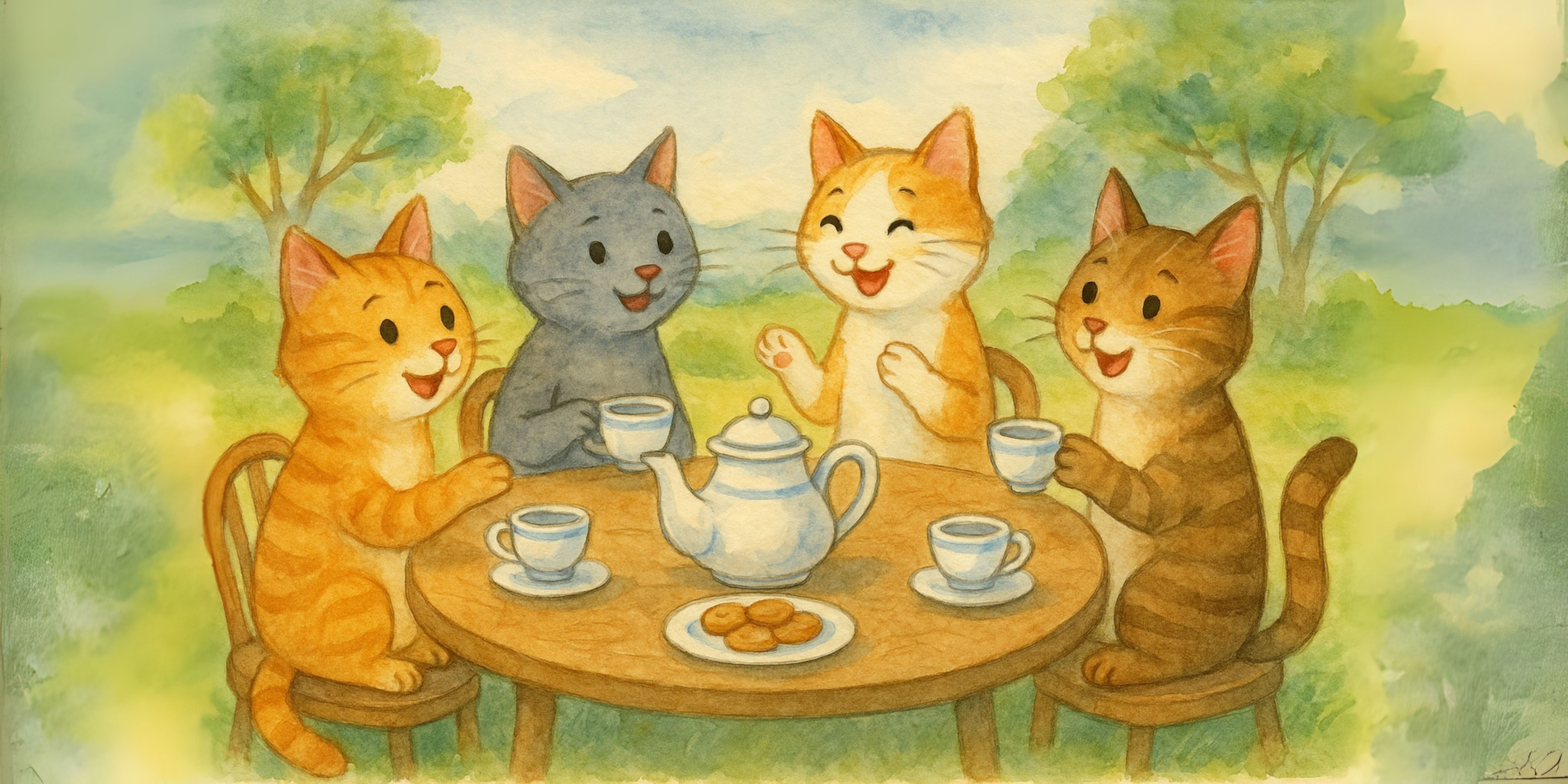 Een theekransje onder katten: kunnen ze echt met elkaar praten?