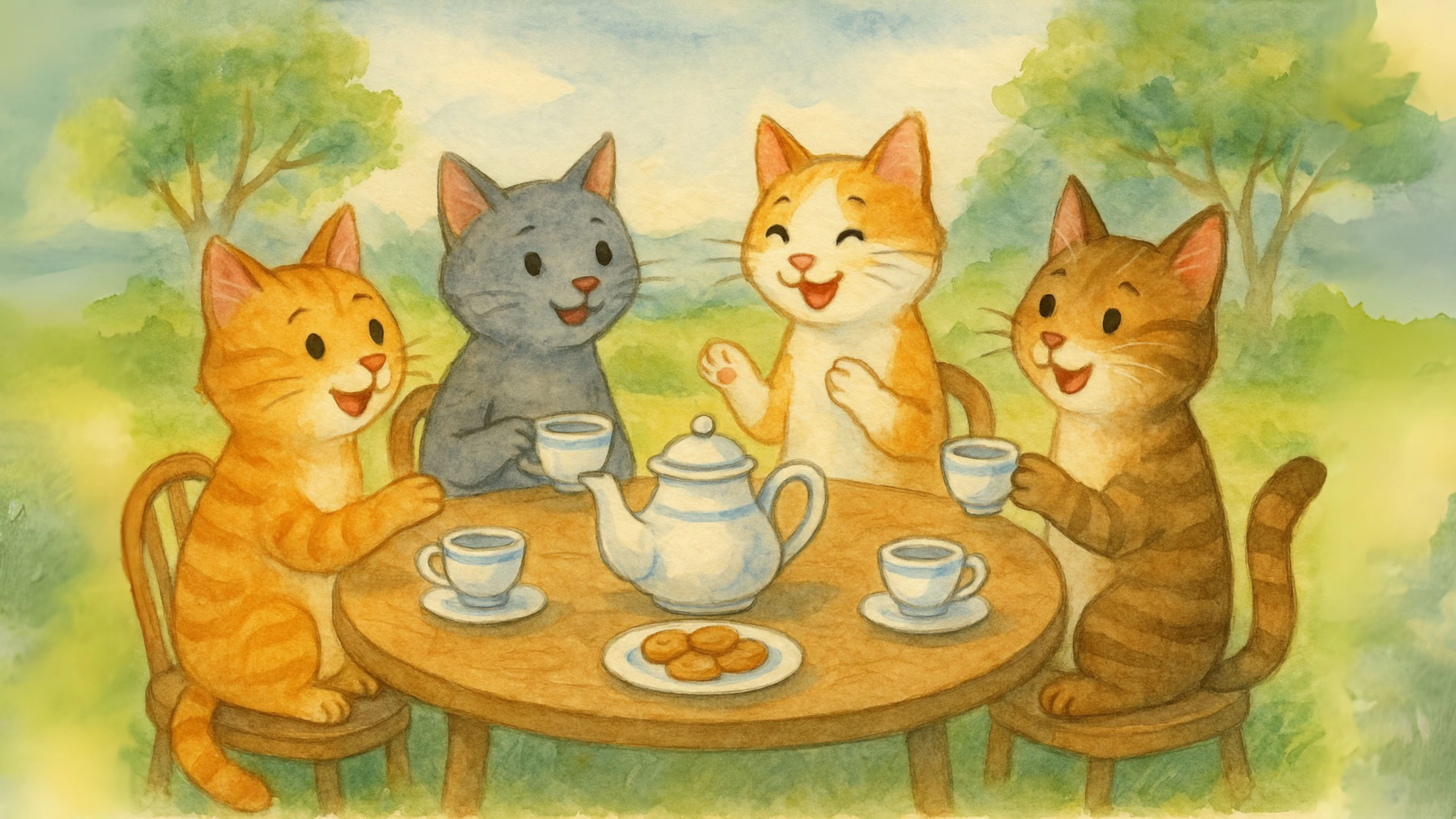 Een theekransje onder katten: kunnen ze echt met elkaar praten?
