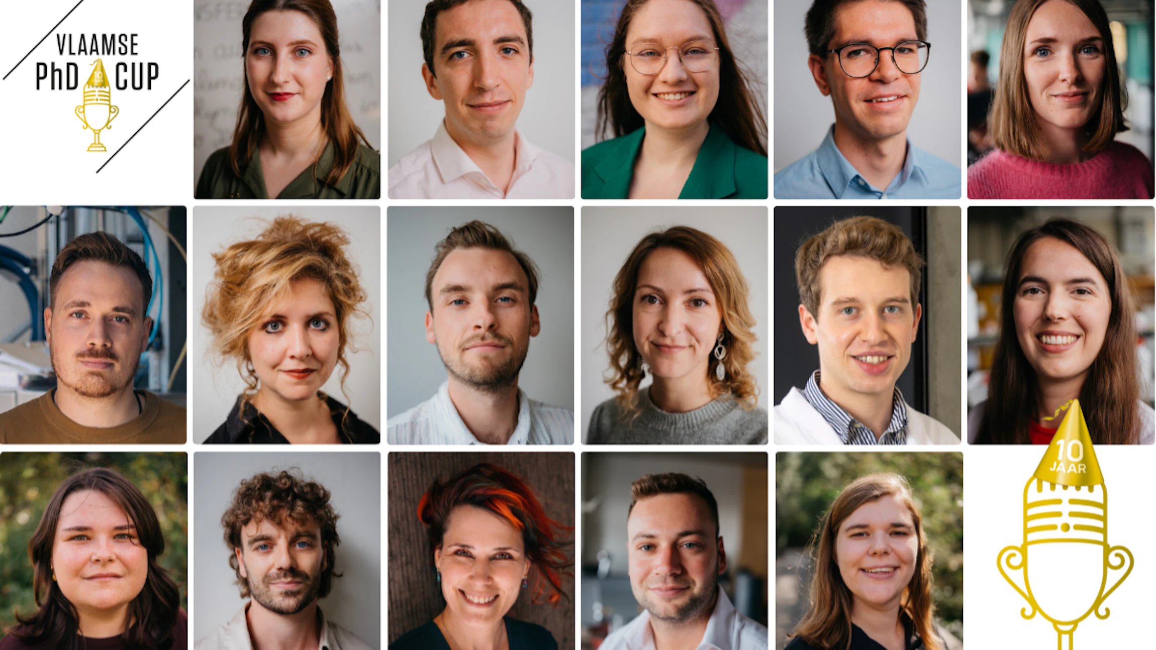 Storm aan talent: ontdek de 16 kandidaten van de Vlaamse PhD Cup 2025