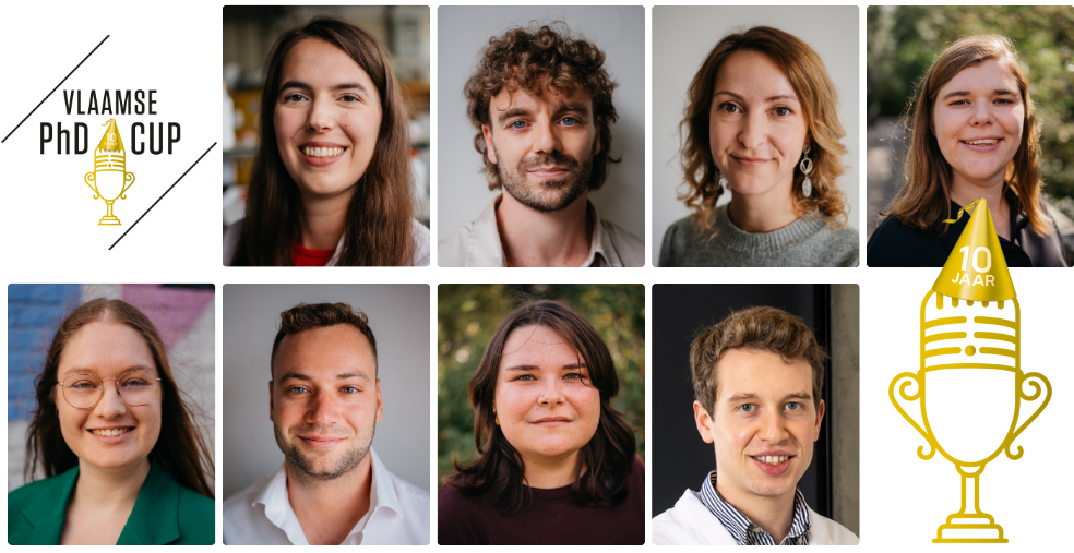 Wie wint de Vlaamse PhD Cup 2025? Dit zijn de acht kanshebbers