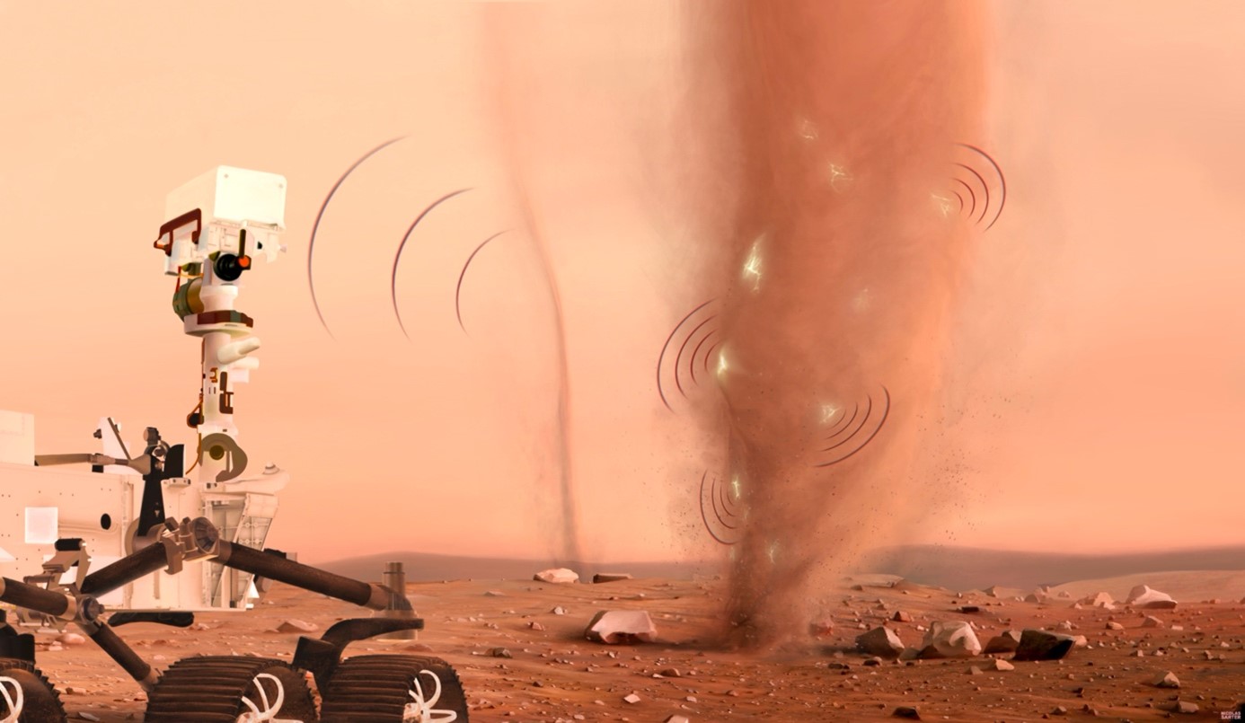 Voor het eerst elektrische ontladingen gedetecteerd op Mars