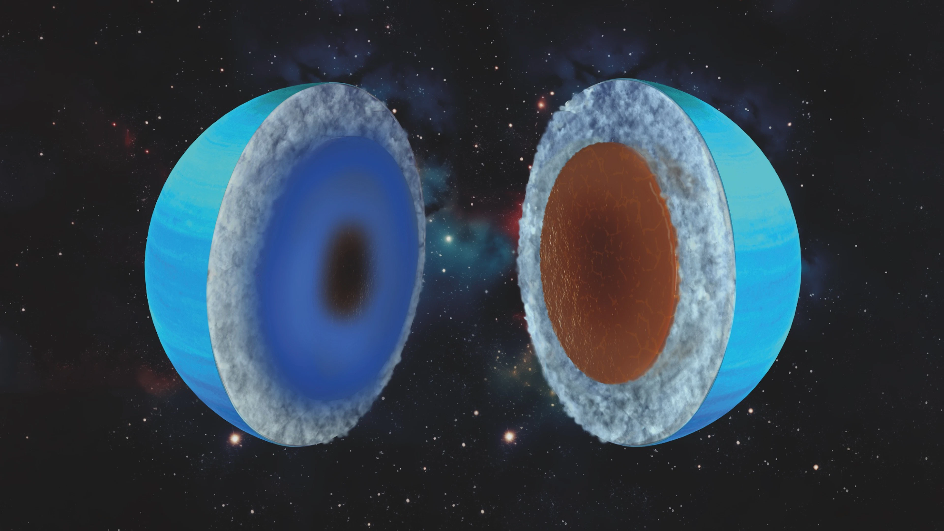 Uranus en Neptunus: toch geen ijsreuzen?