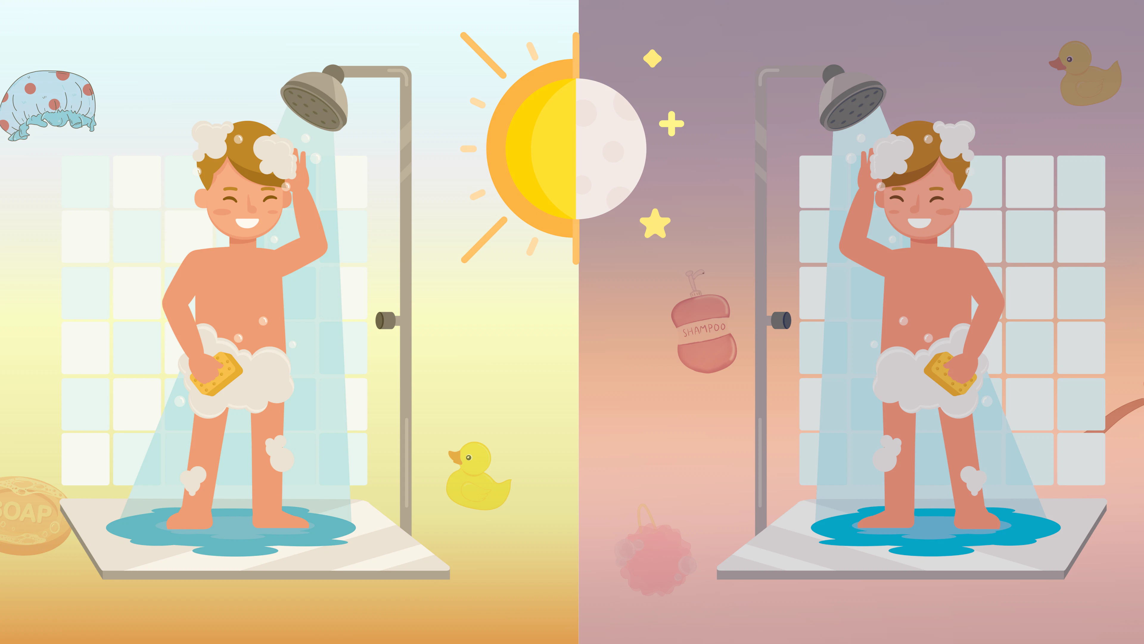 Wanneer neem jij een douche: voor school of voor je gaat slapen?