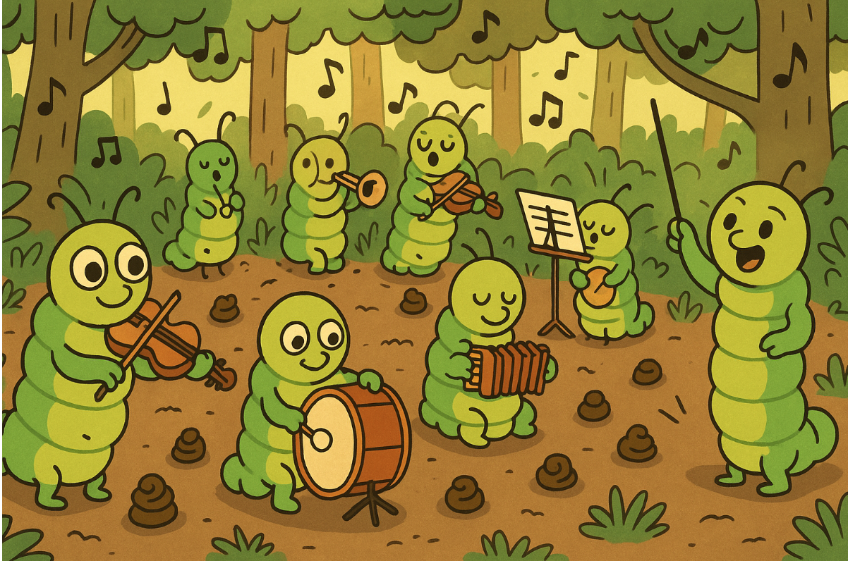 Rupsenpoep in het bos: een verrassend lenteconcert