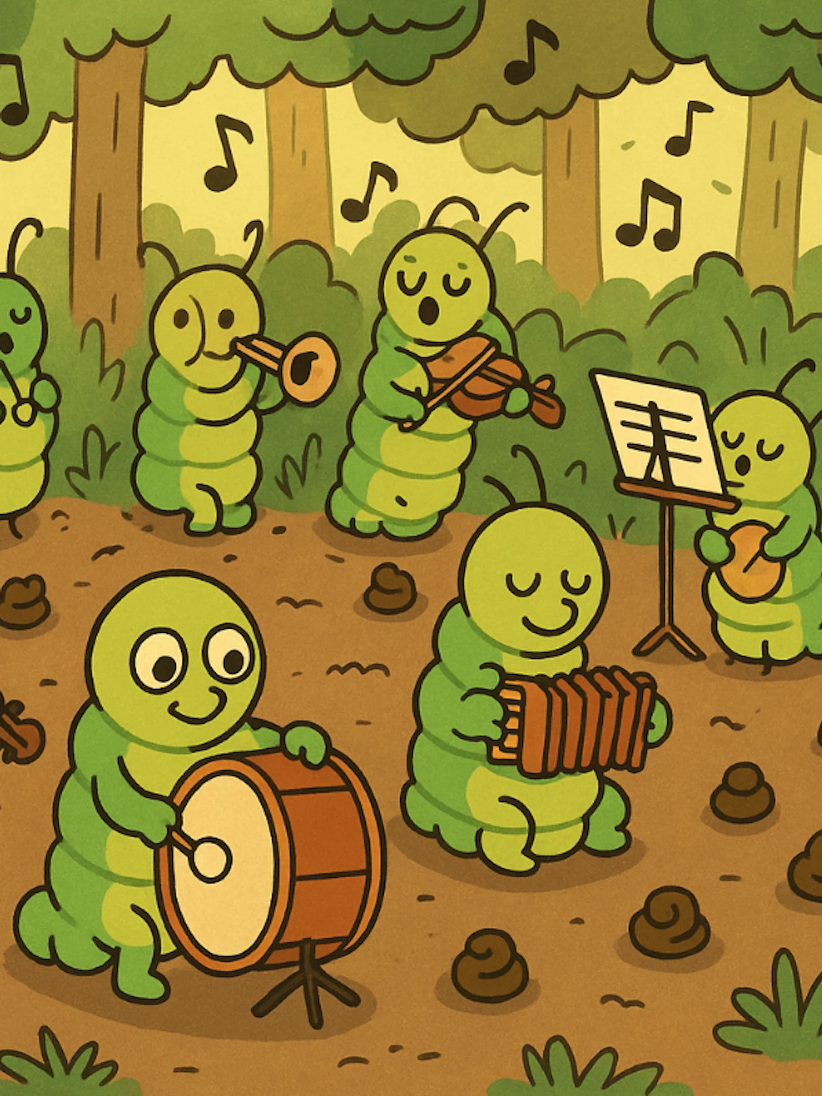 Rupsenpoep in het bos: een verrassend lenteconcert