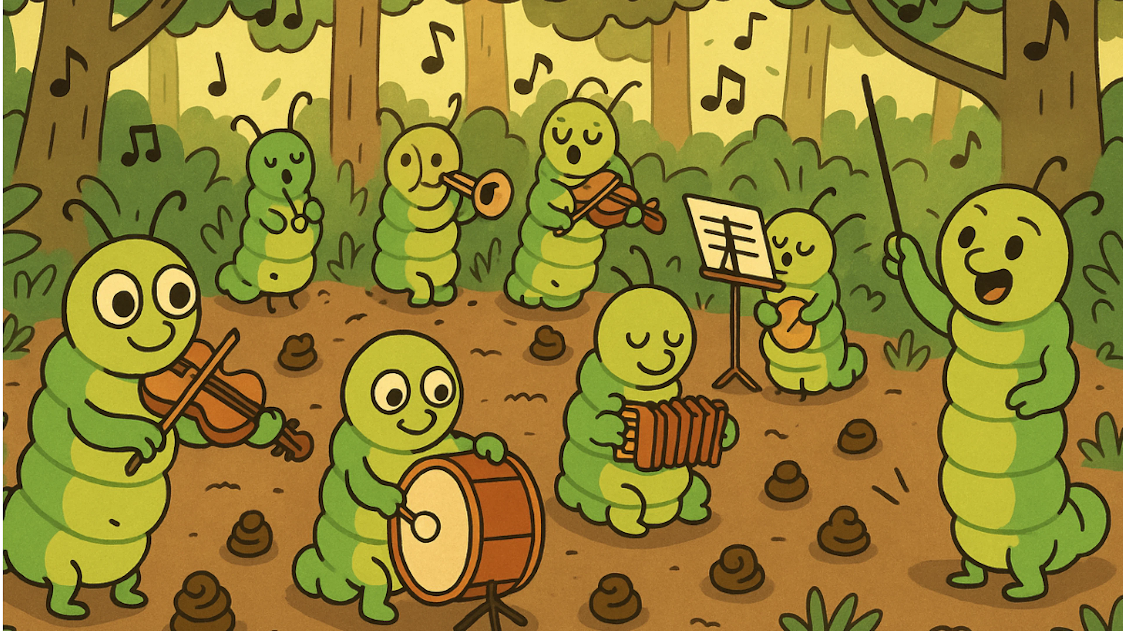 Rupsenpoep in het bos: een verrassend lenteconcert