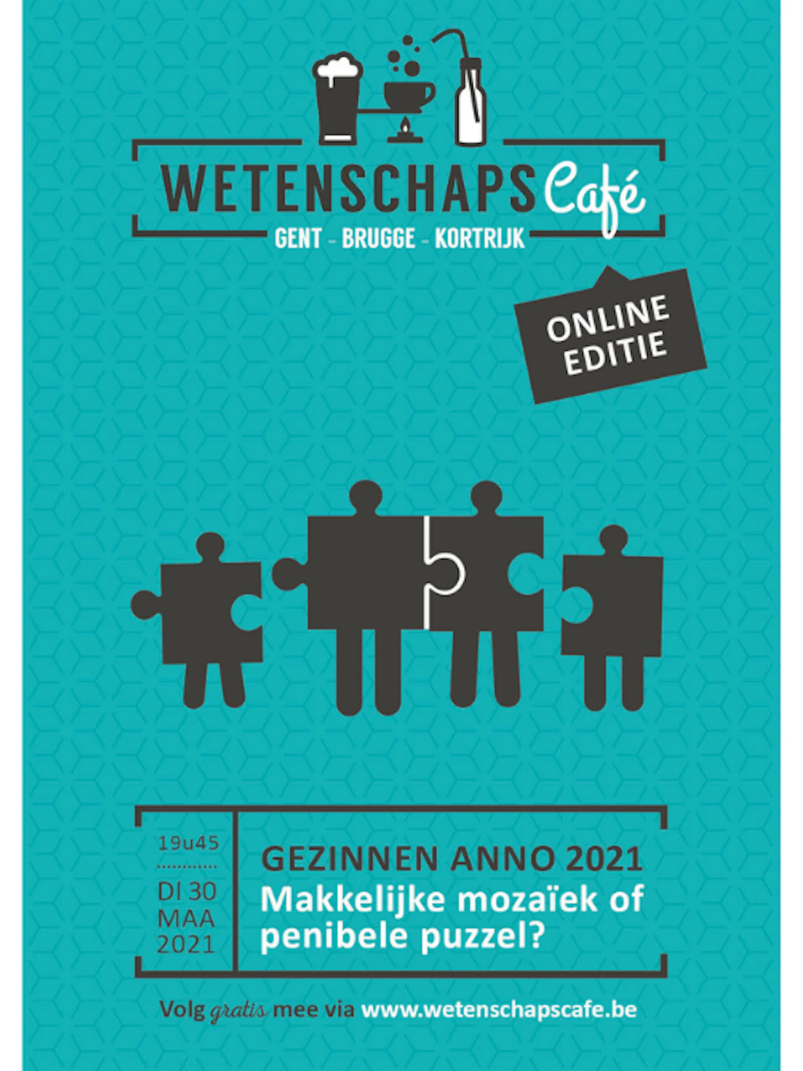 Wetenschapscafé 'Gezinnen anno 2021: Makkelijke mozaïek of penibele puzzel?'