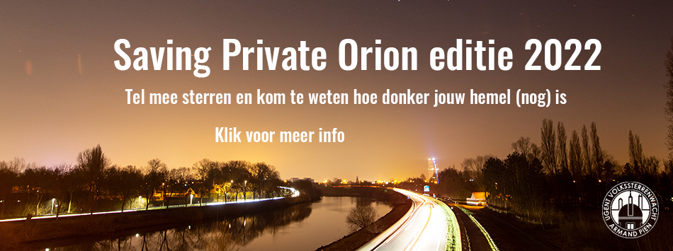 Je ziet de R4 rond Gent vanaf Drongen met zicht op Zwijnaarde. Wat je niet ziet: een ster aan de hemel, vanwege de lichthinder