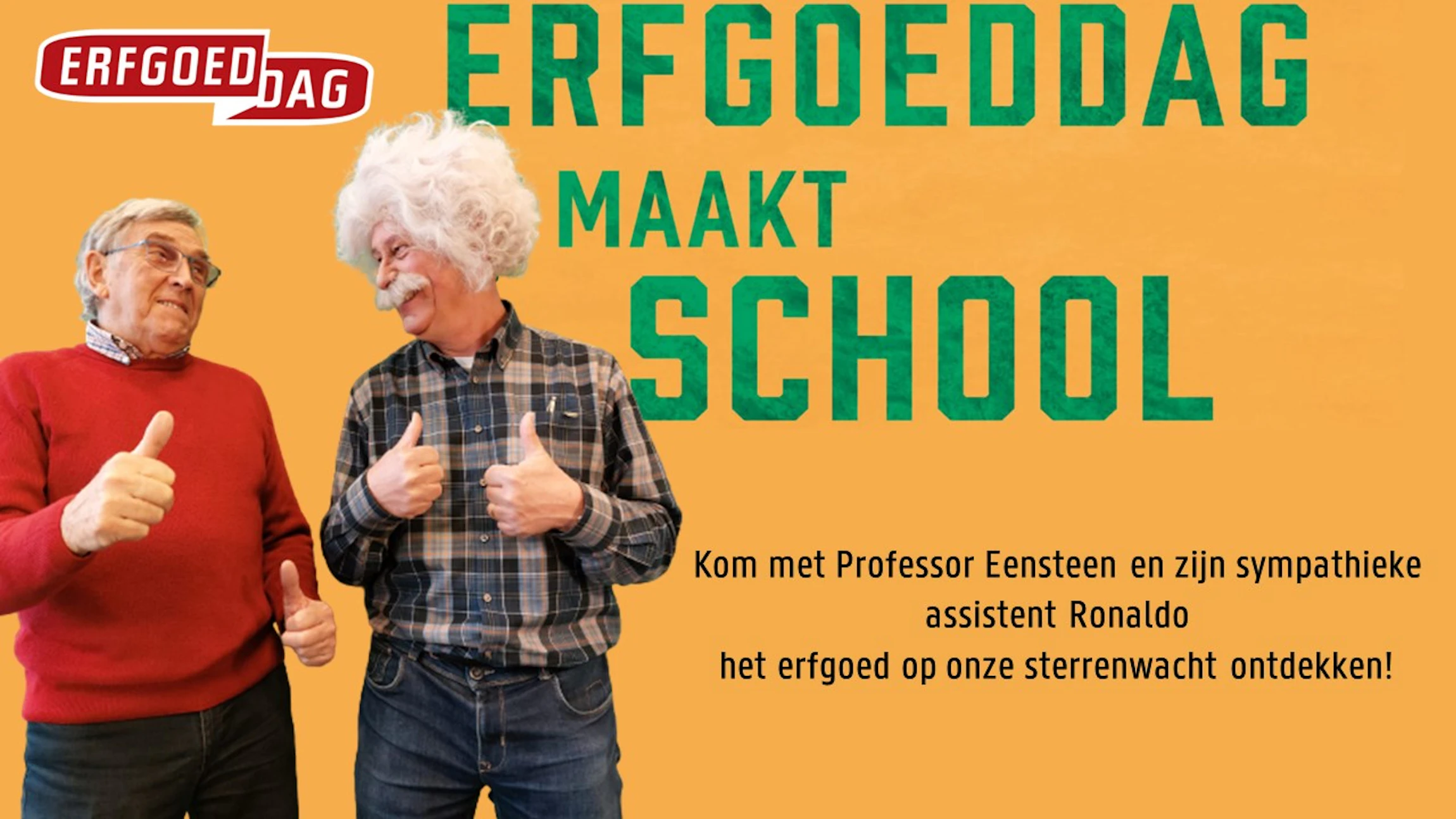Professor Eensteen en zijn sympathieke assistent Ronaldo helpen je op weg