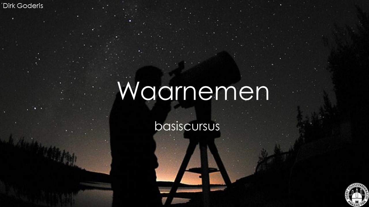Basiscursus waarnemen UGent Volkssterrenwacht Armand Pien