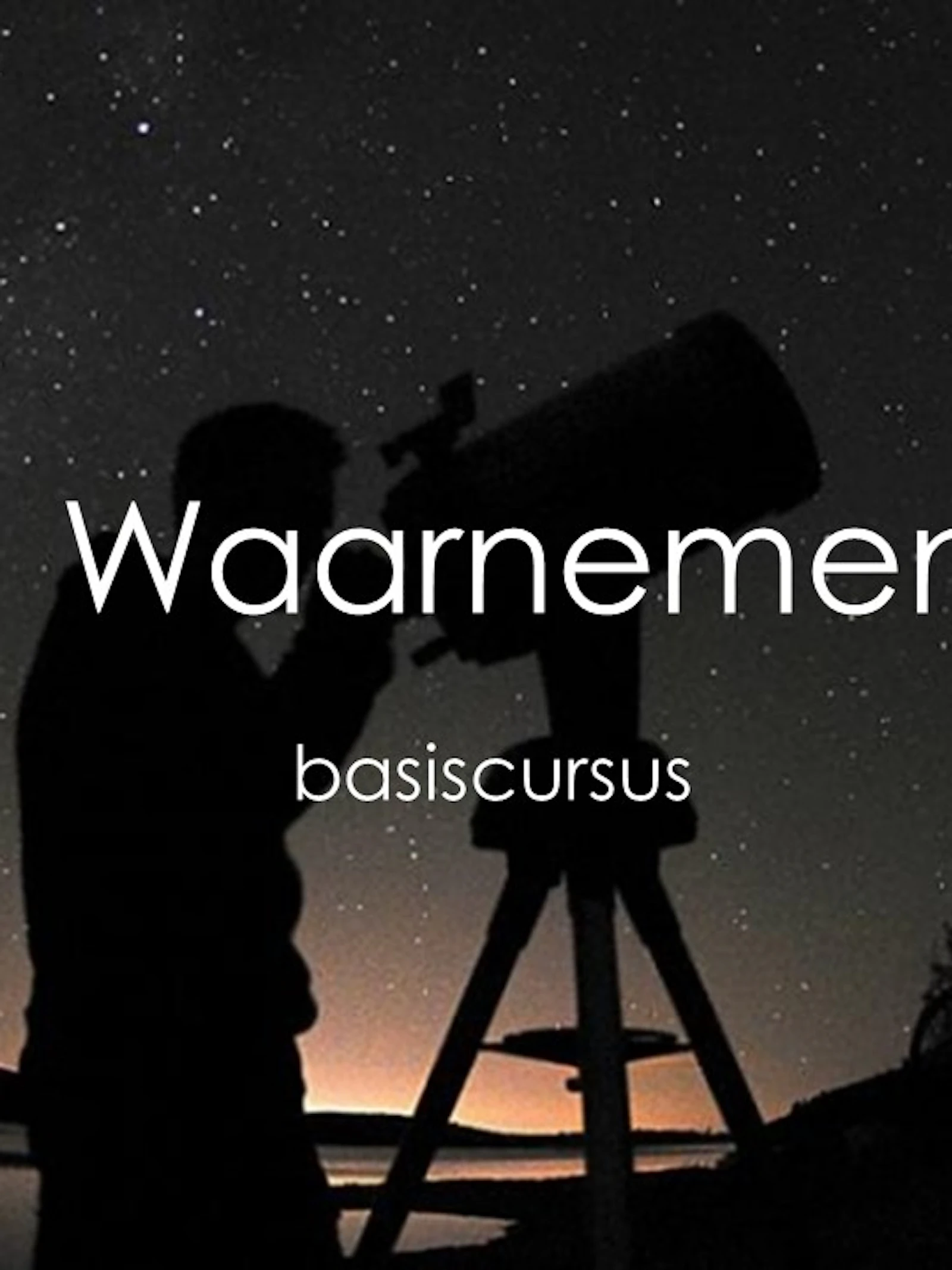 Basiscursus waarnemen UGent Volkssterrenwacht Armand Pien