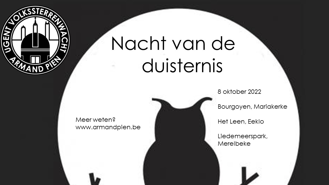 Kom naar de Nacht van de Duisternis in Eeklo, Gent of Merelbeke!