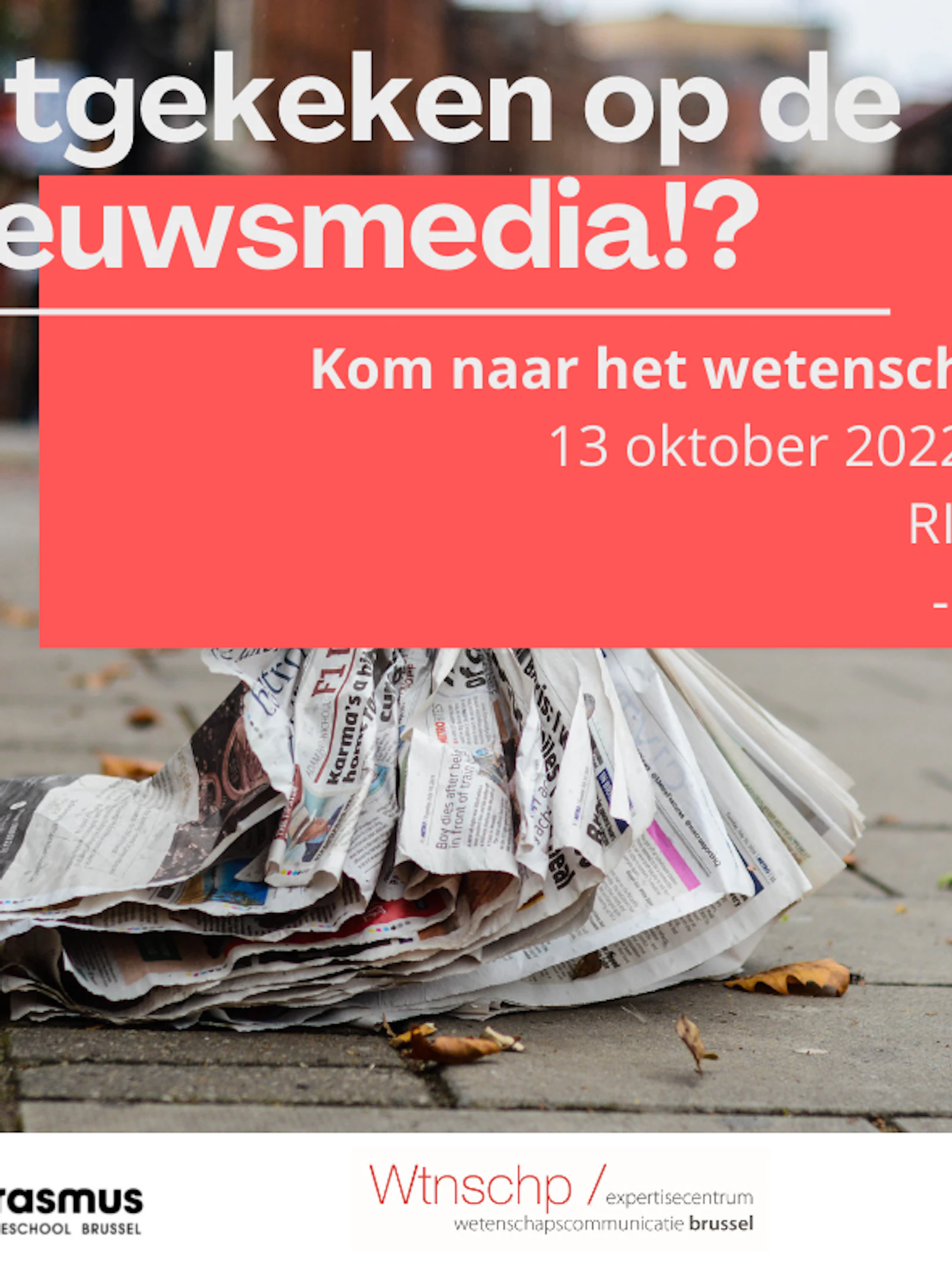 Wetenschapscafé 'Uitgekeken op de nieuwsmedia!?'