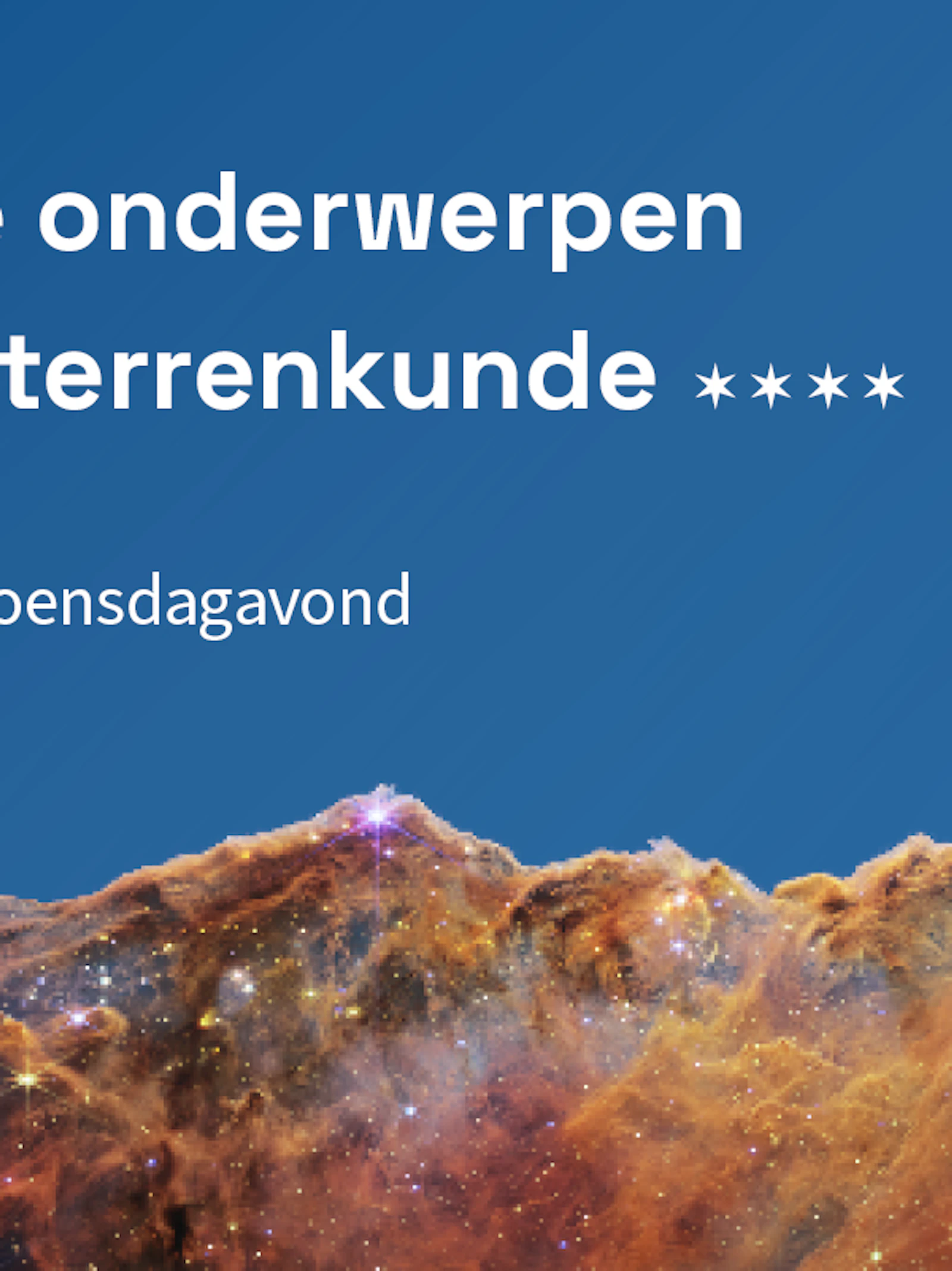 Actuele onderwerpen uit de sterrenkunde 2023-2024