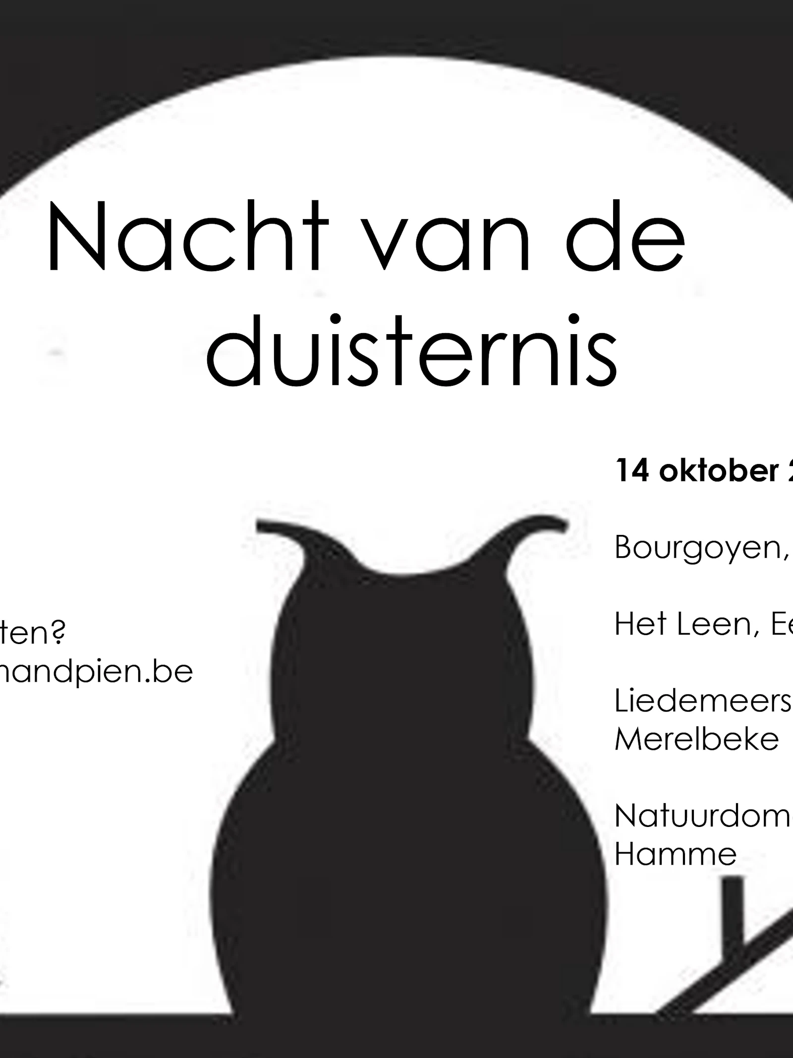 Ook in Mariakerke (Gent), Merelbeke en in Hamme staat de sterrenwacht paraat voor de Nacht van de Duisternis!