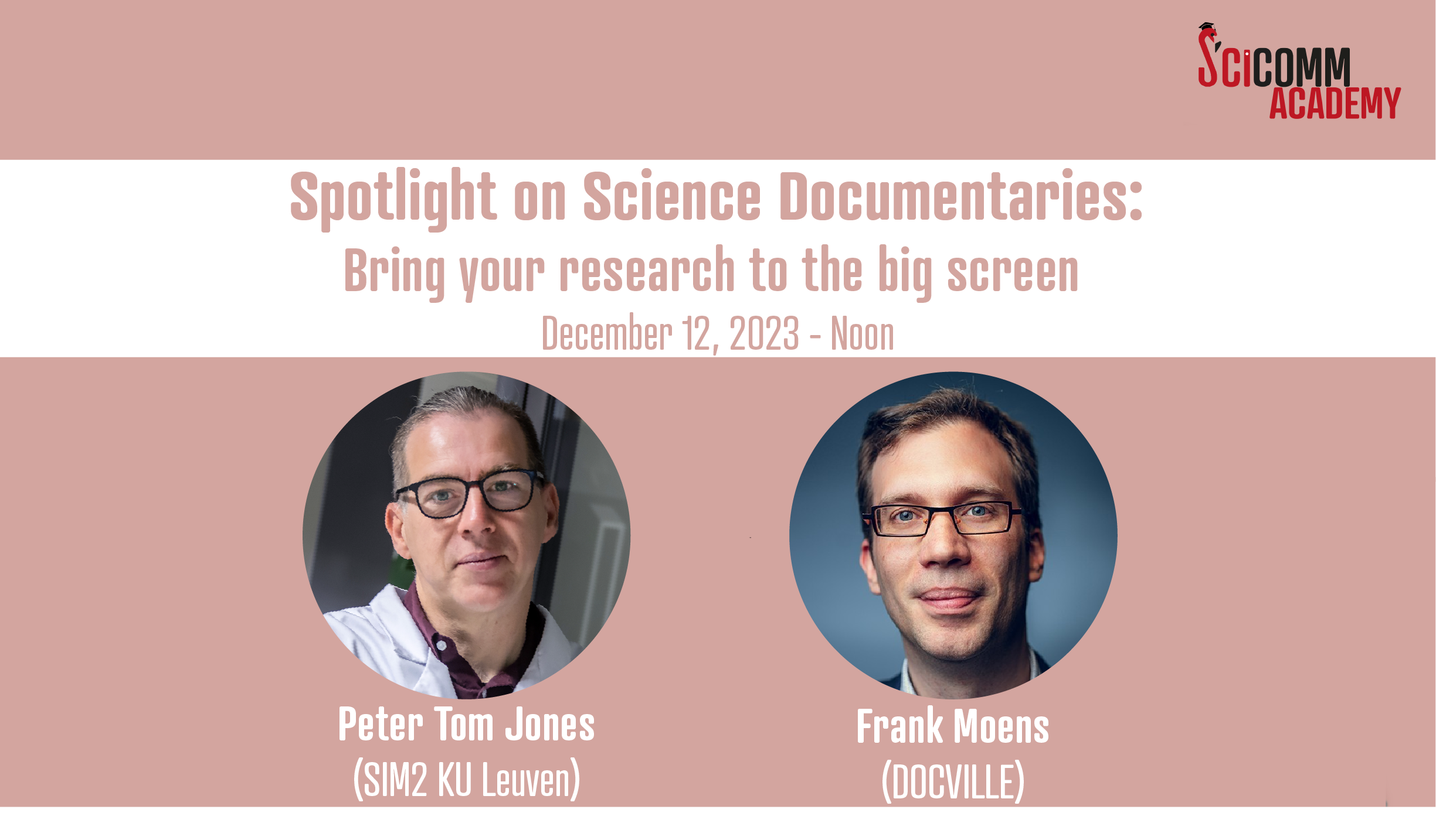 SciComm Academy Lunch talk: Spotlight on Science Documentaries - Bring your research to the big screen