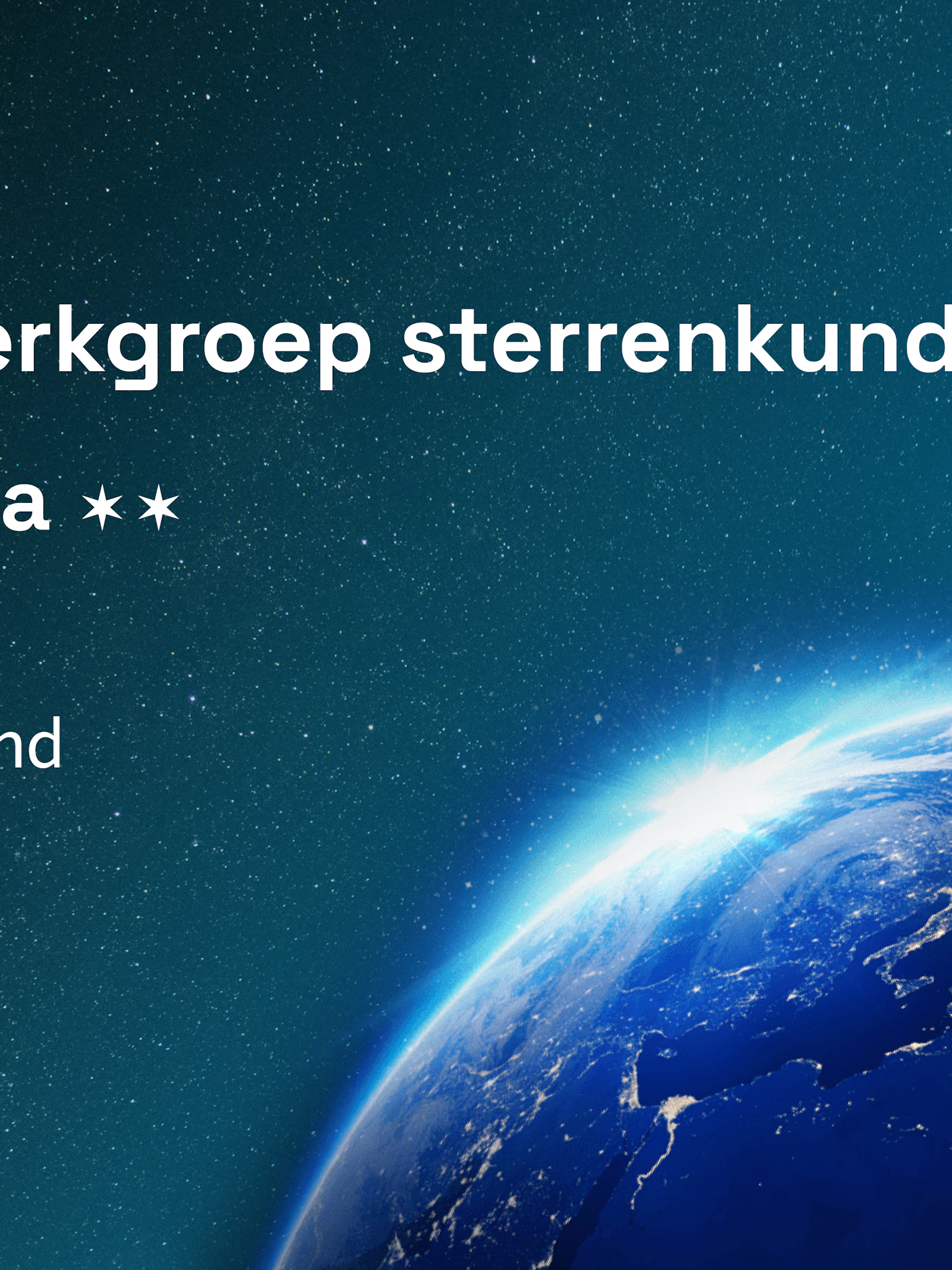 Jeugdwerkgroep sterrenkunde JVS-Vigilia 2024-2025