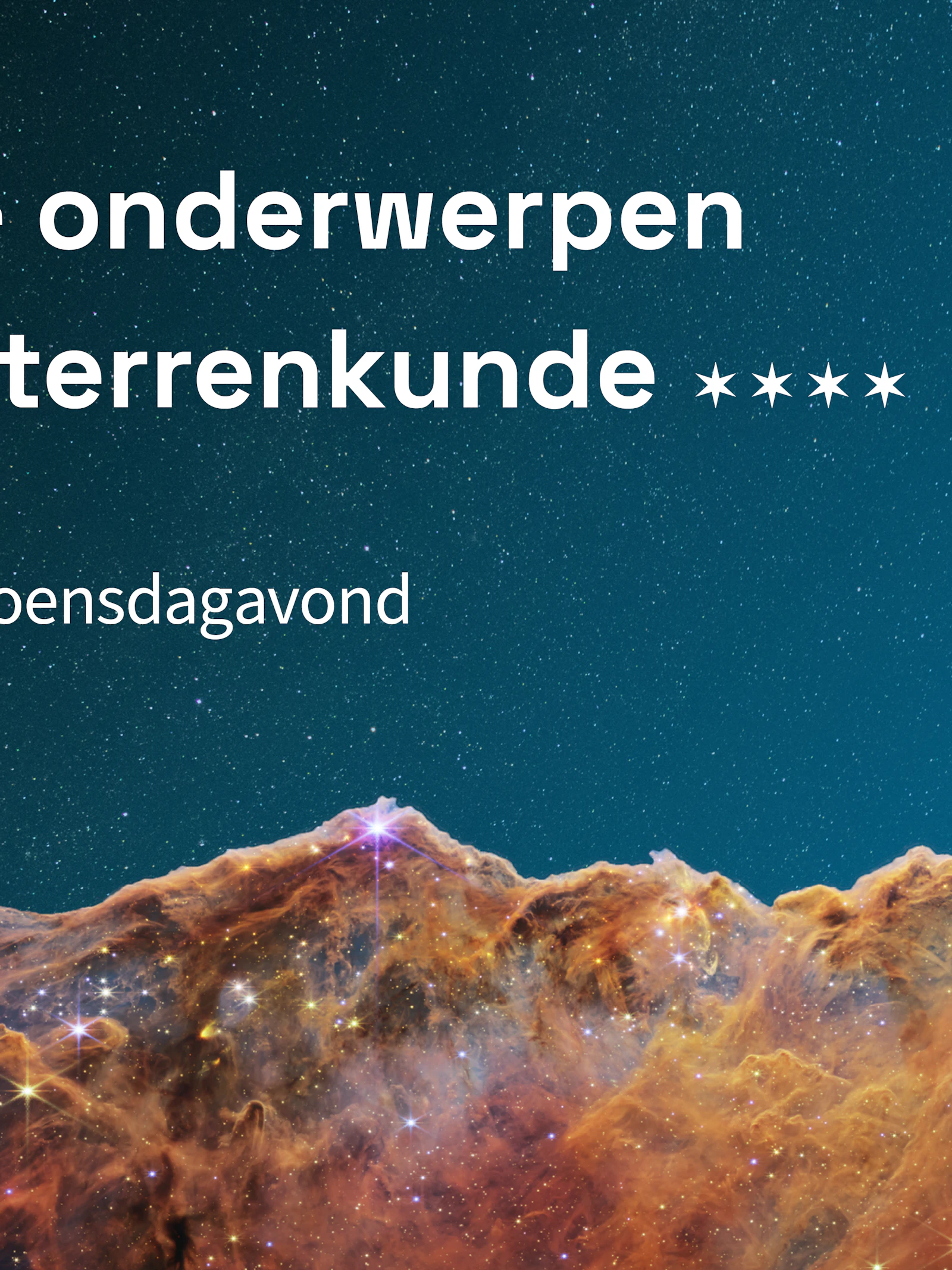 Actuele onderwerpen uit de sterrenkunde 2024-2025