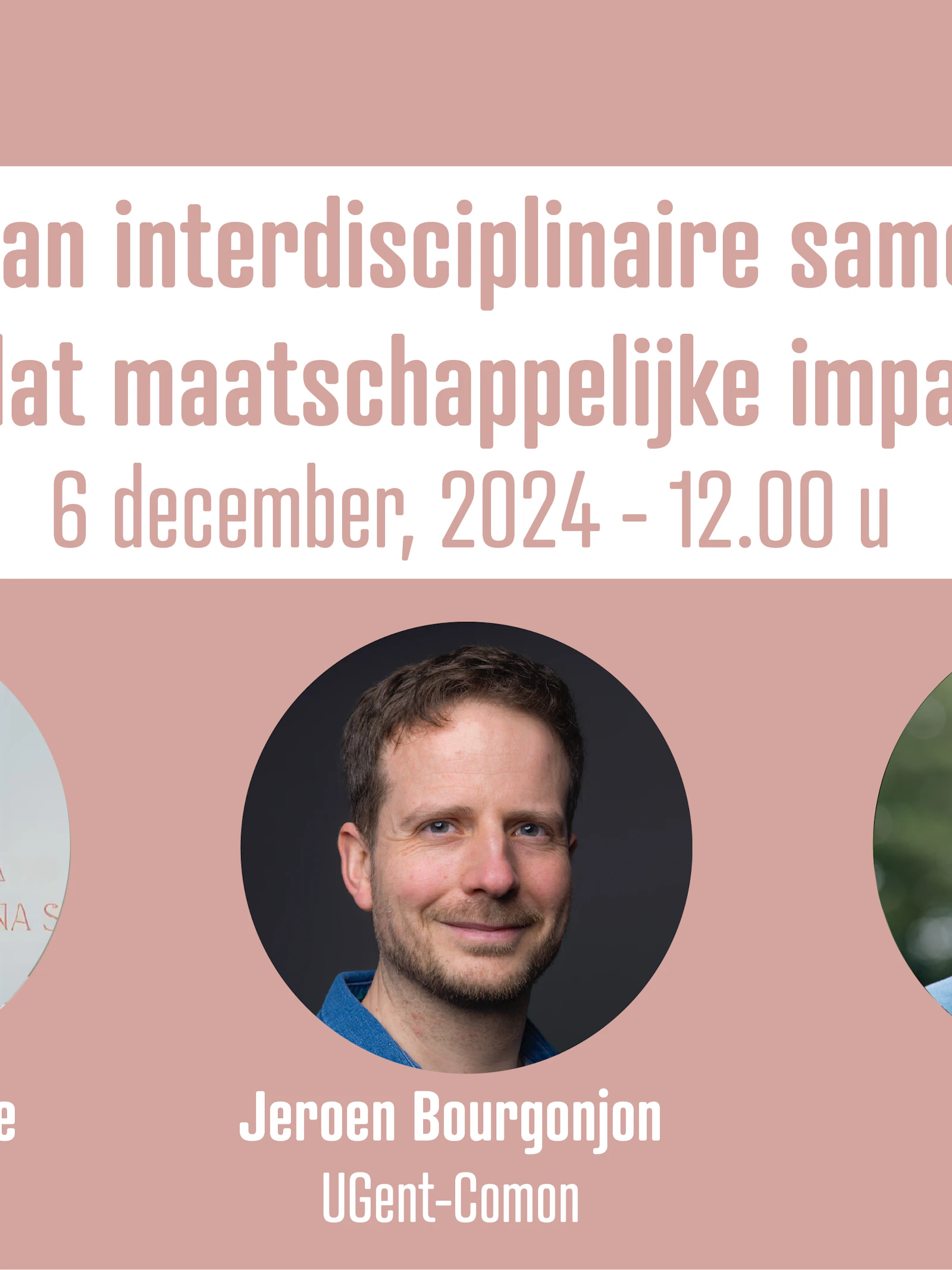 SciComm Academy Lunch talk: De kracht van interdisciplinaire samenwerking: Onderzoek dat maatschappelijke impact vergroot
