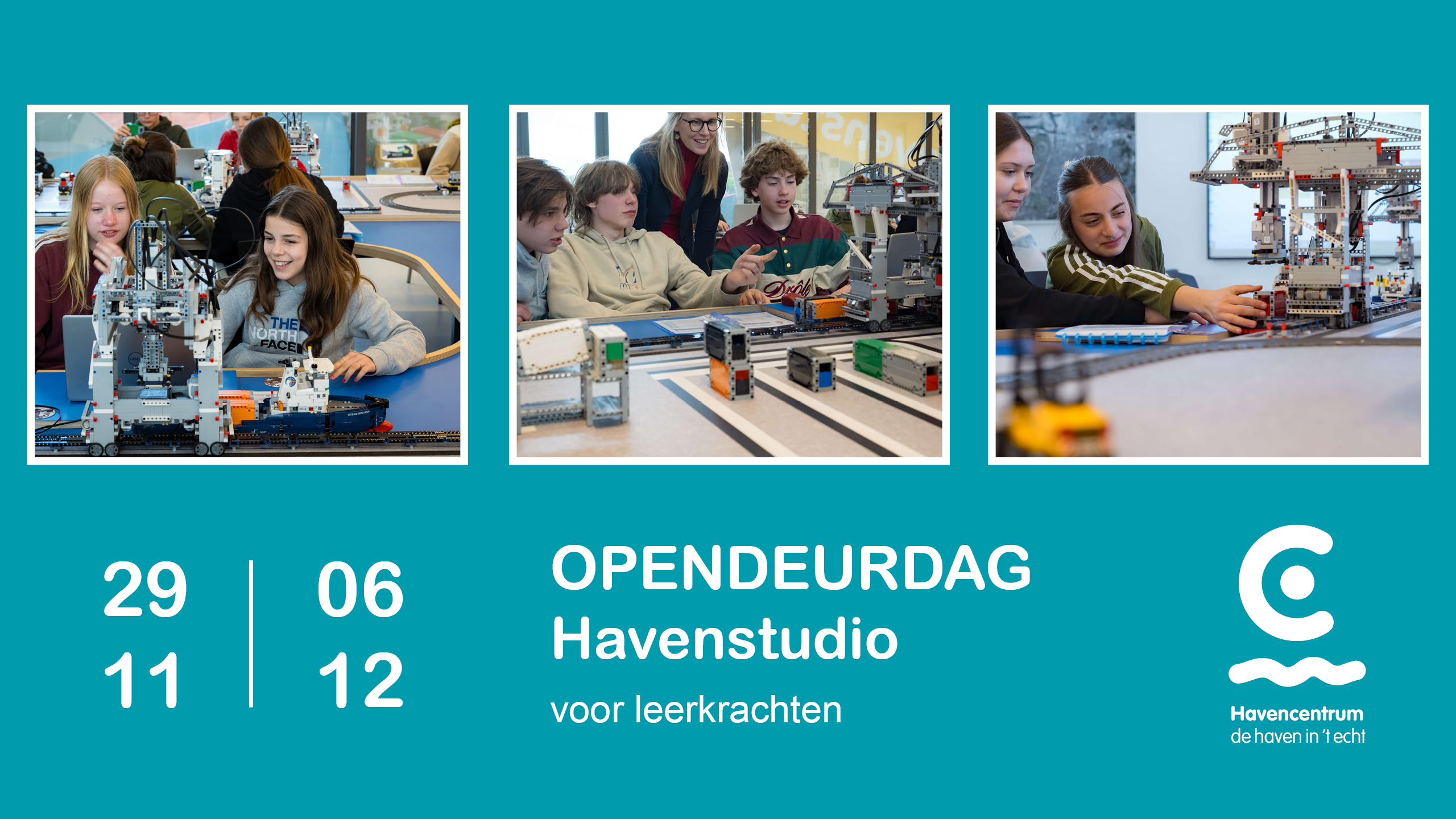 In de Havenstudio worden jongeren uitgedaagd om zelf een containerterminal te automatiseren.