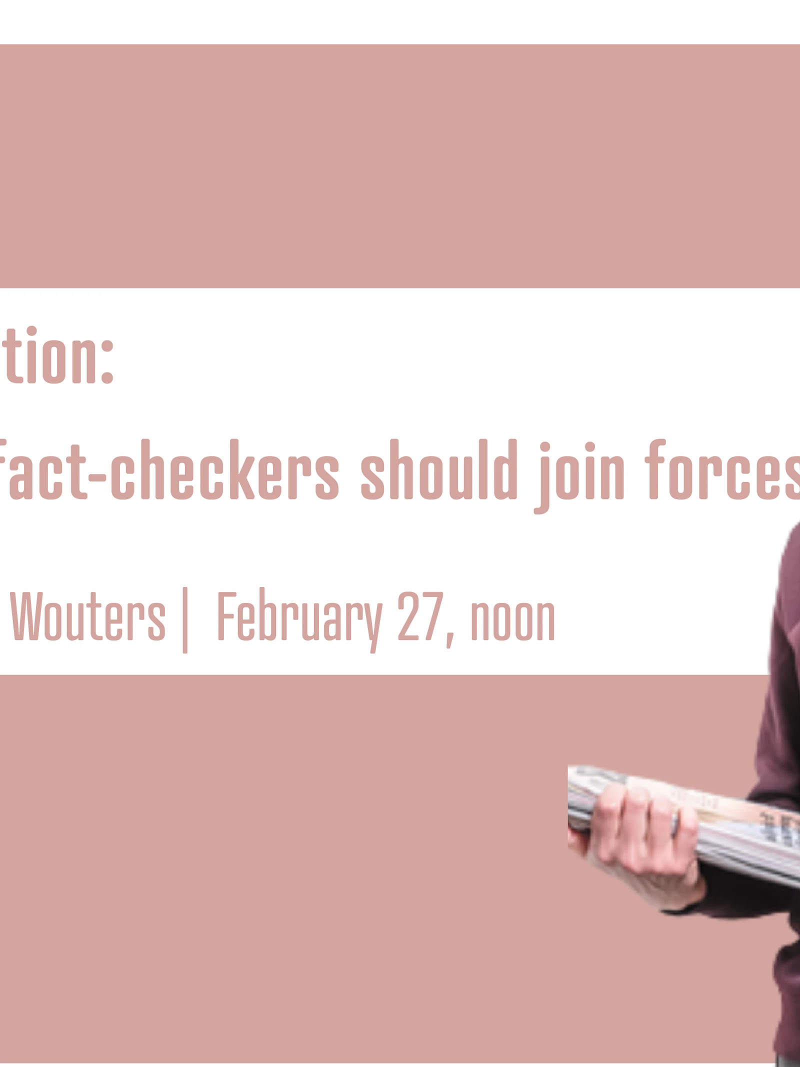 Online webinar: Fighting misinformation: why scientists and fact-checkers should join forces