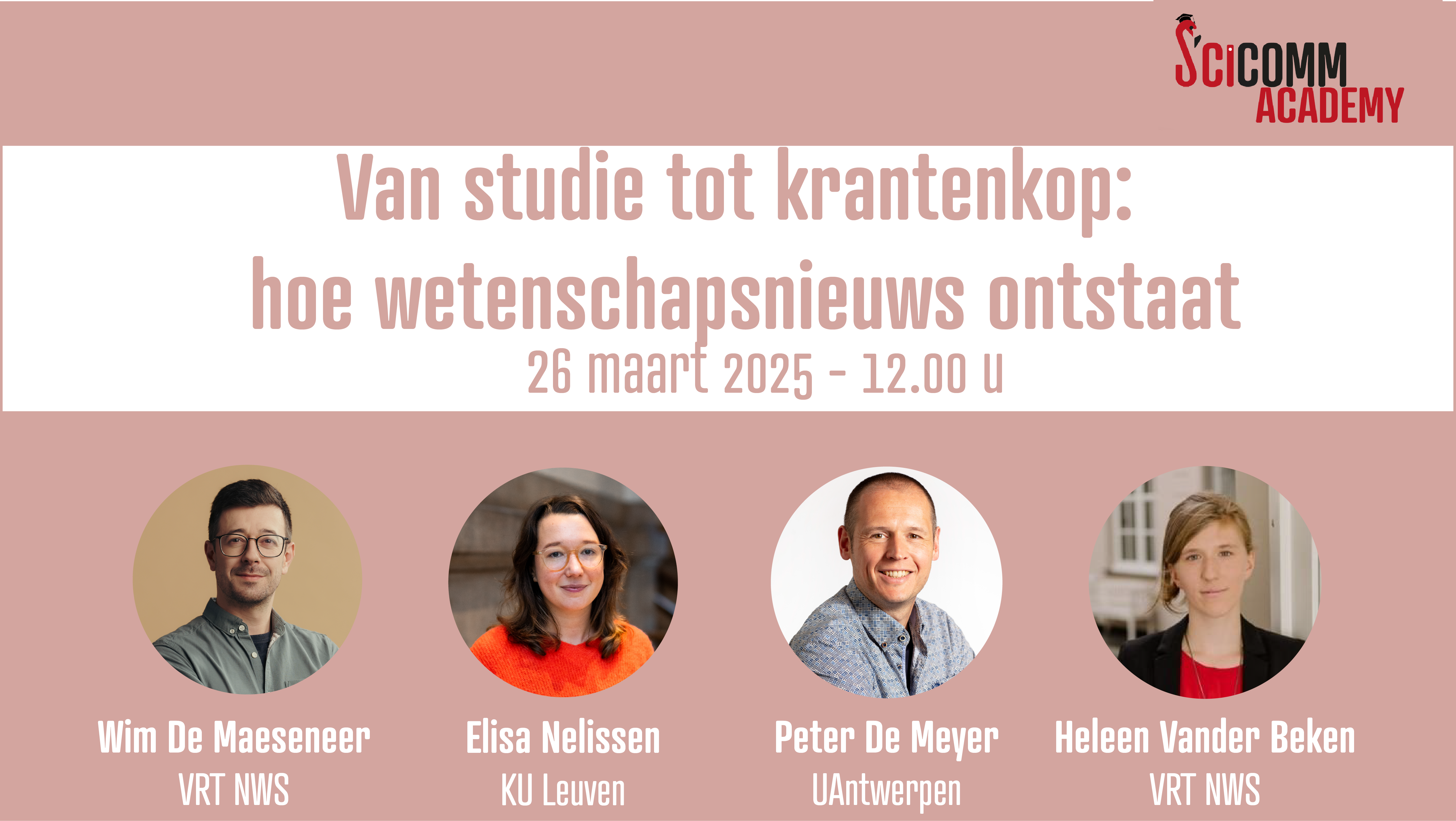 Online gratis panelgesprek: Van studie tot krantenkop - hoe wetenschapsnieuws ontstaat