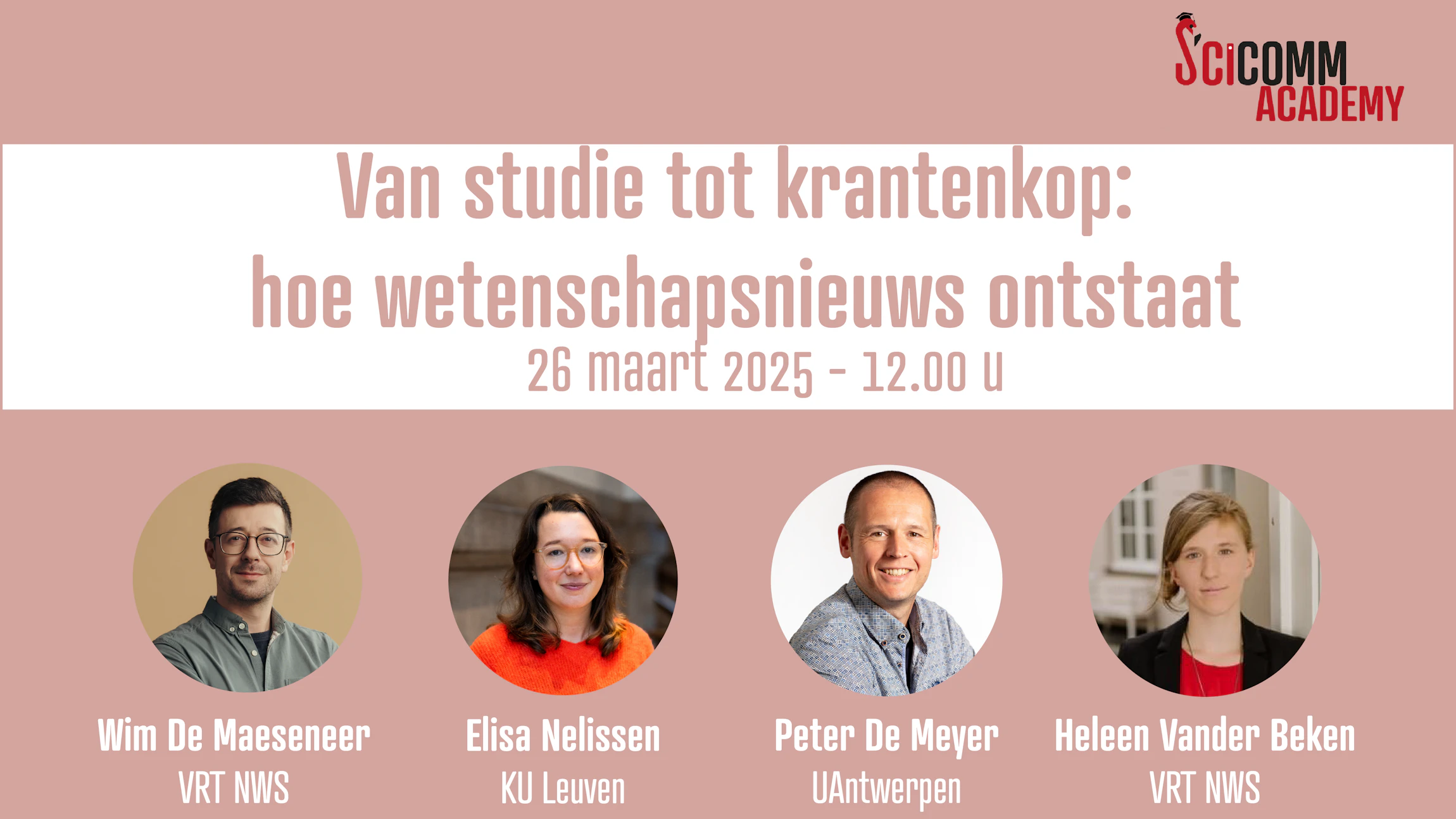 Online gratis panelgesprek: Van studie tot krantenkop - hoe wetenschapsnieuws ontstaat