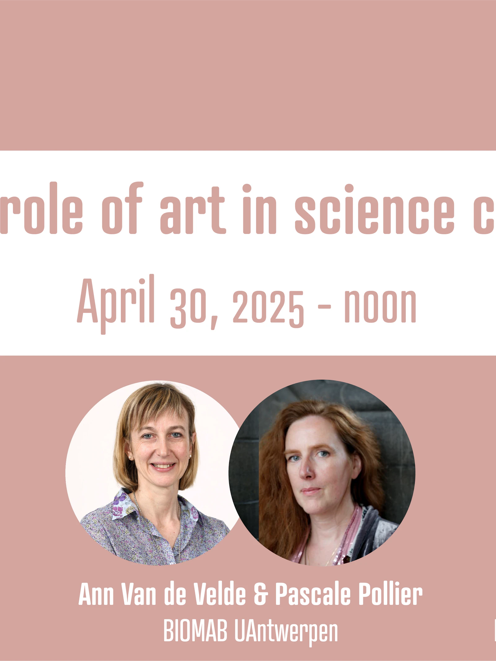 SciComm Academy Lunch talk: exploring the role of art in science communication