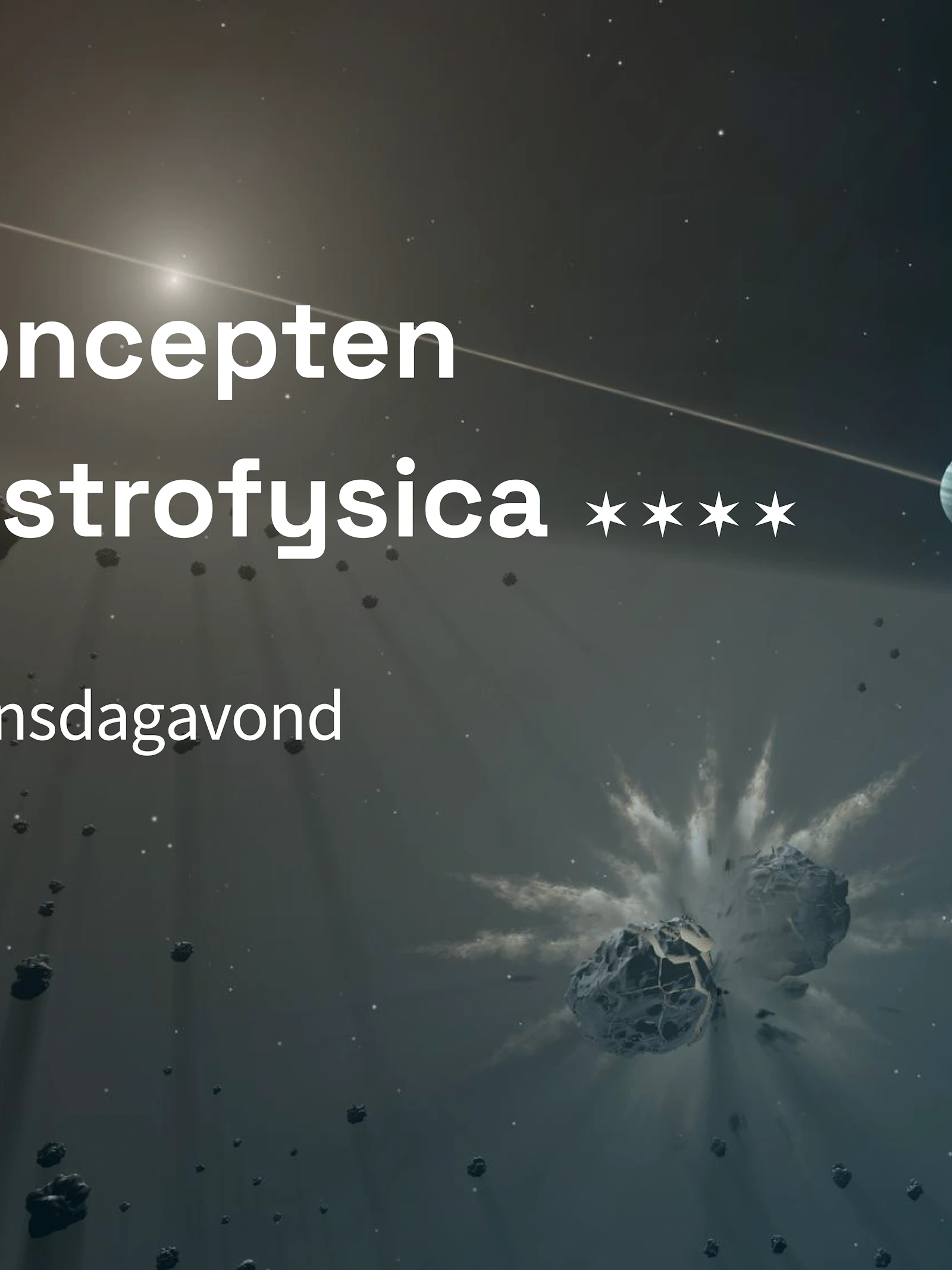 Basisconcepten uit de astrofysica 2025-2026