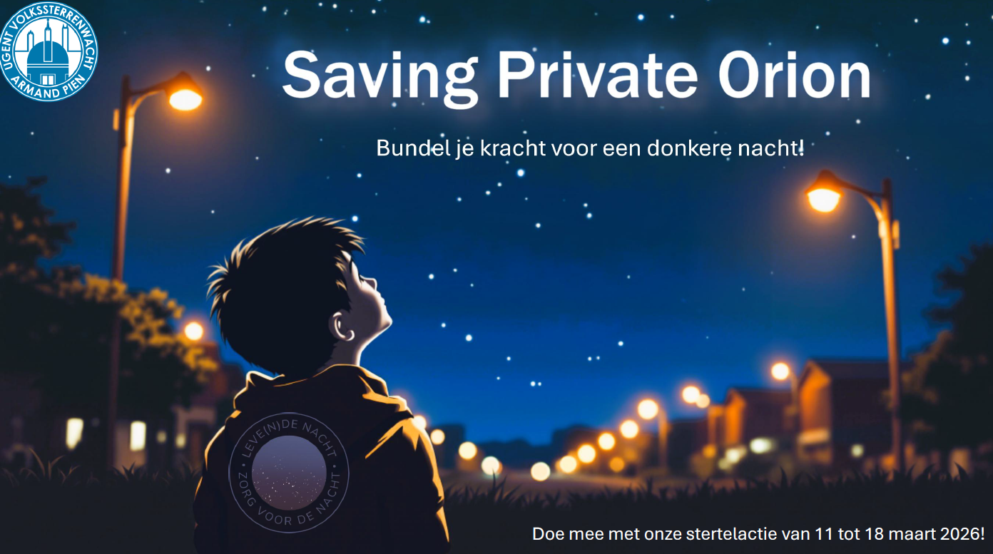 Kijk naar Orion, geef je waarneming door via onze website en draag zo je steentje bij in de strijd tegen lichthinder.