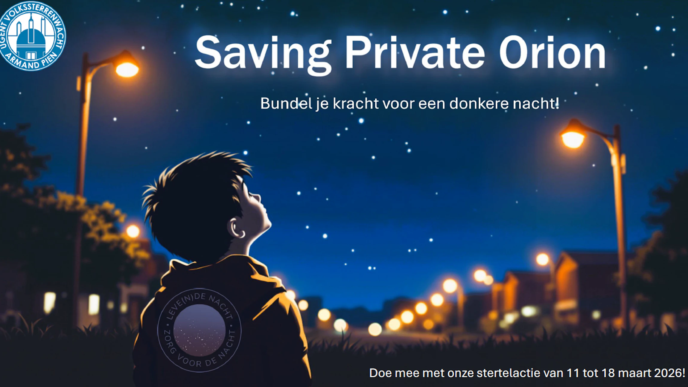 Kijk naar Orion, geef je waarneming door via onze website en draag zo je steentje bij in de strijd tegen lichthinder.