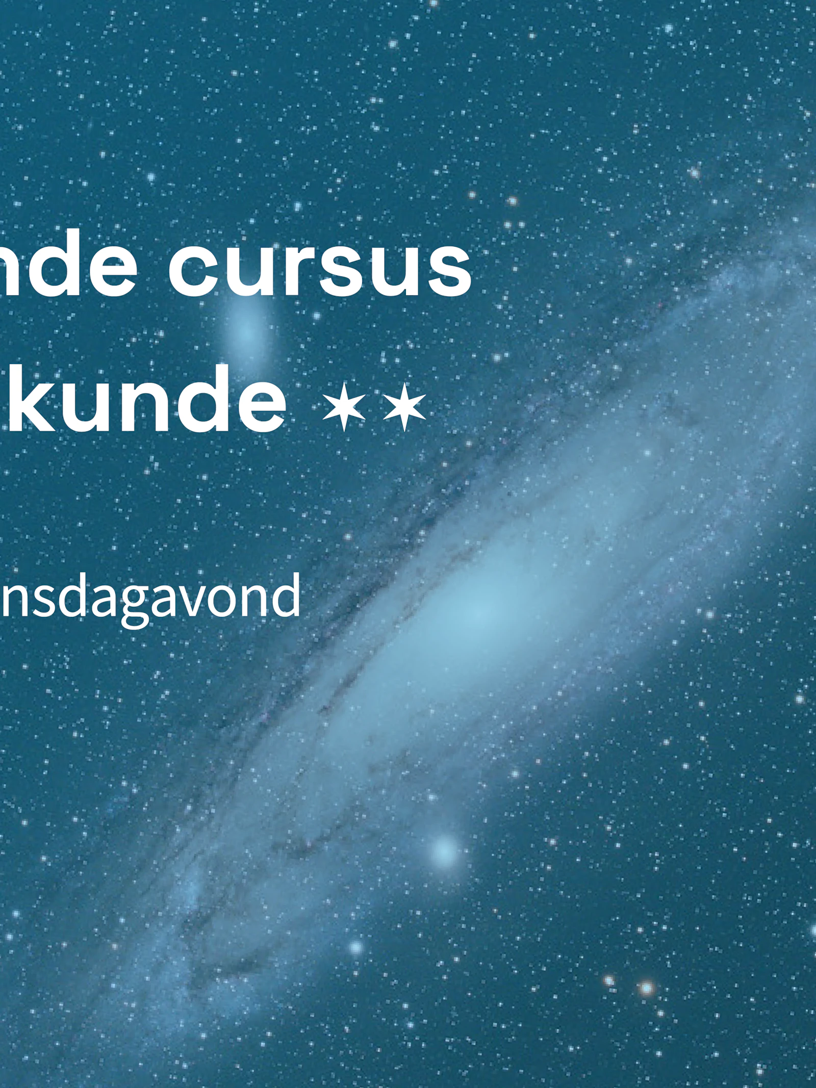 Inleidende cursus sterrenkunde 2026-2027