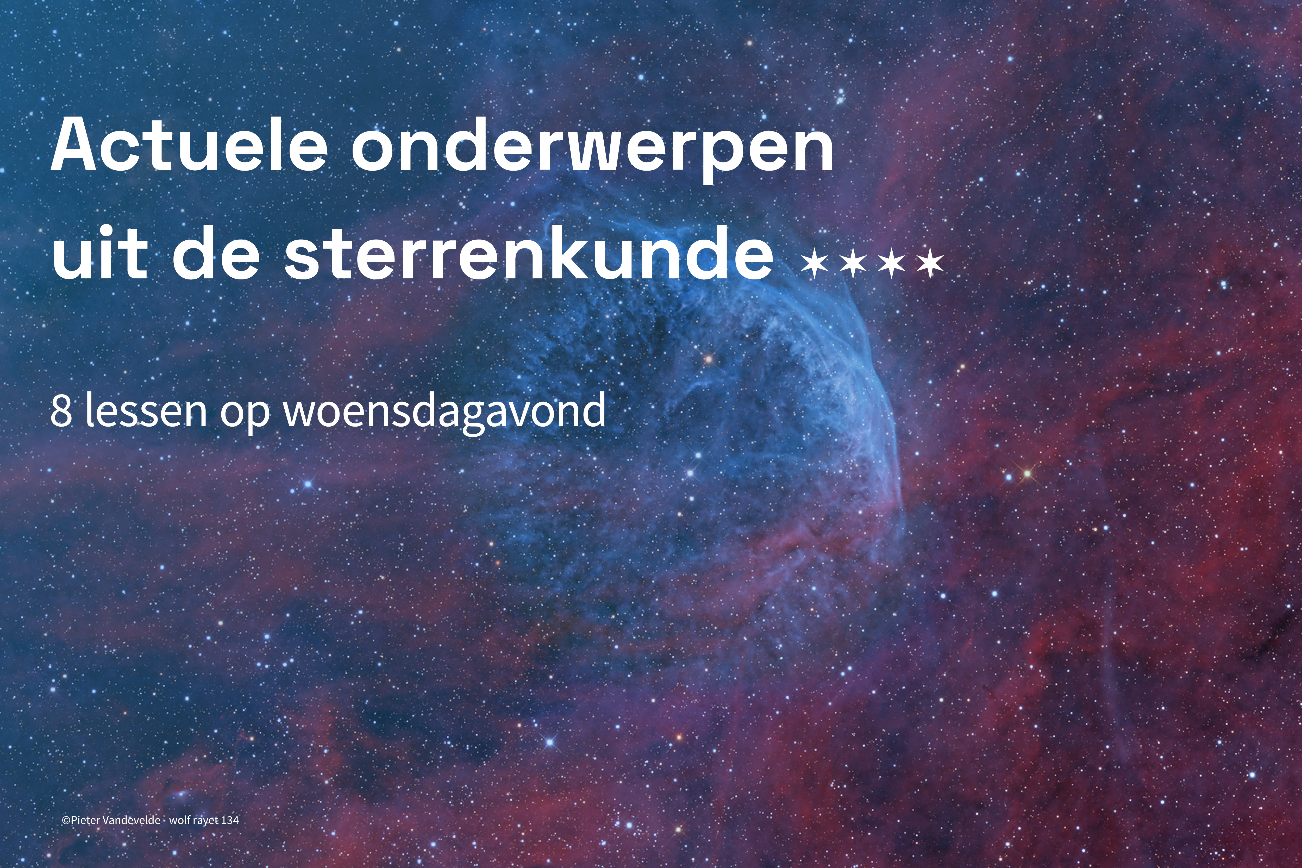 Actuele onderwerpen uit de sterrenkunde 2026-2027