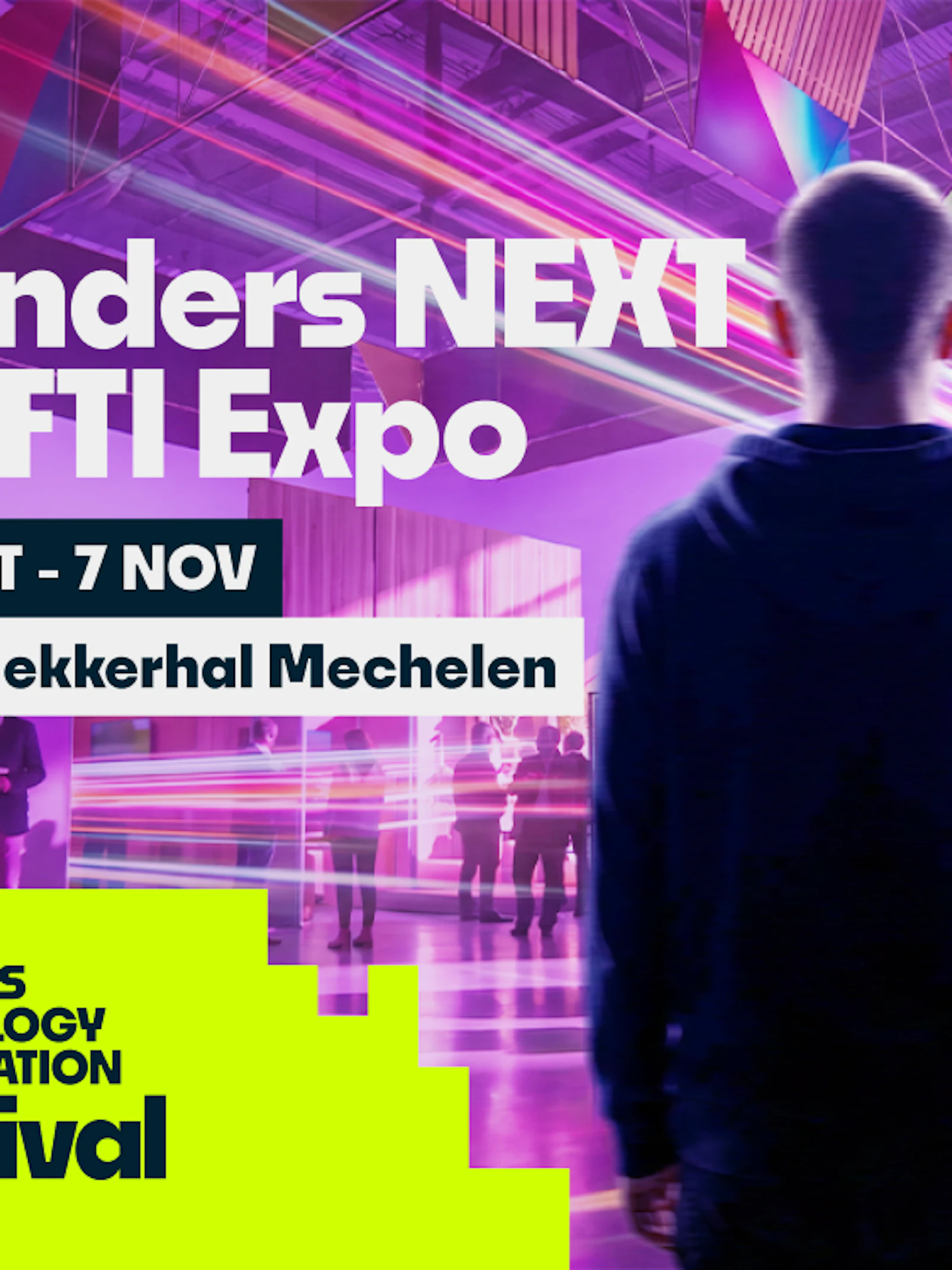advertentie voor FTI expo van 20 oktober tot 7 november in Nekkerhal Mechelen.