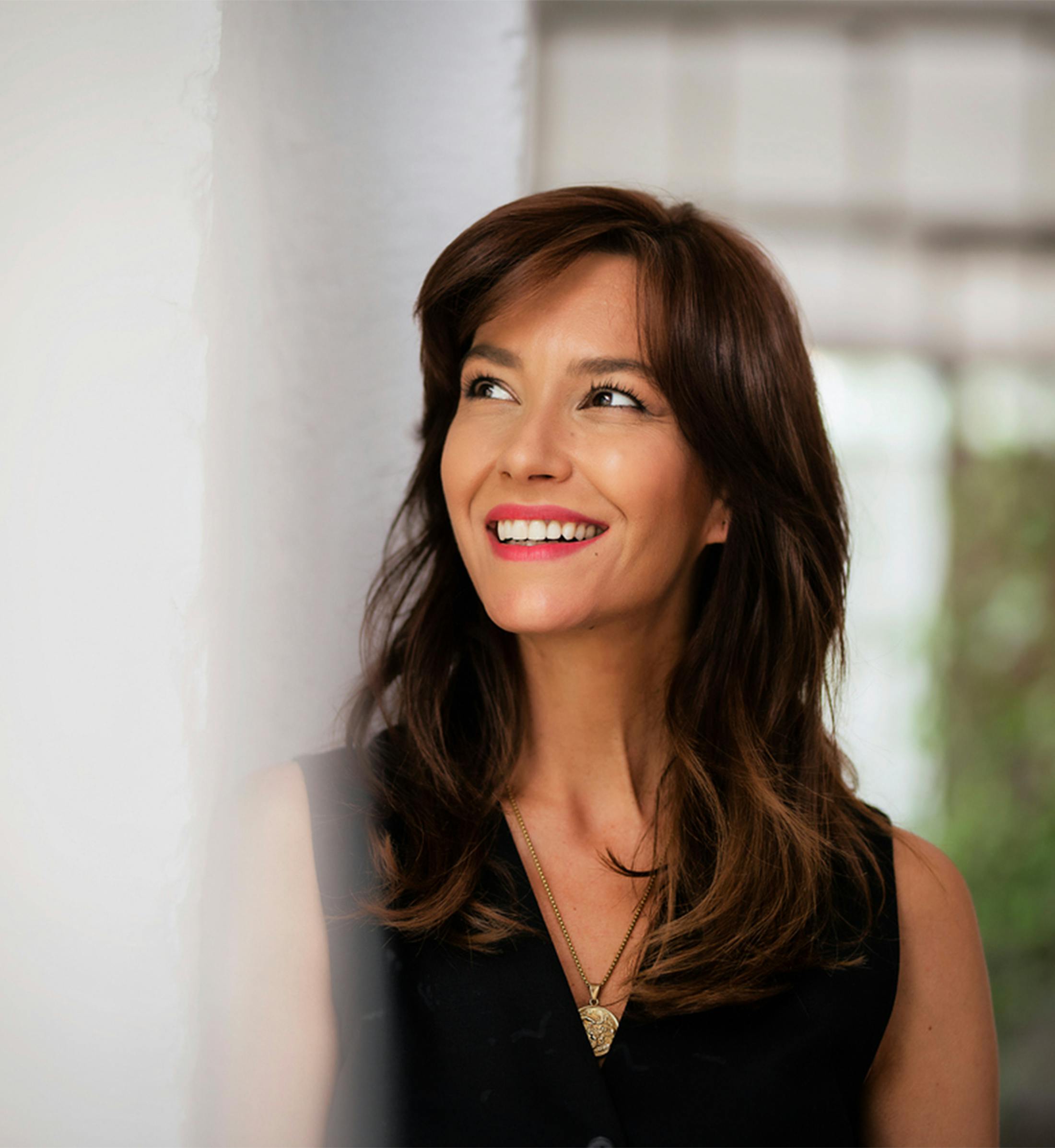 woman smiling