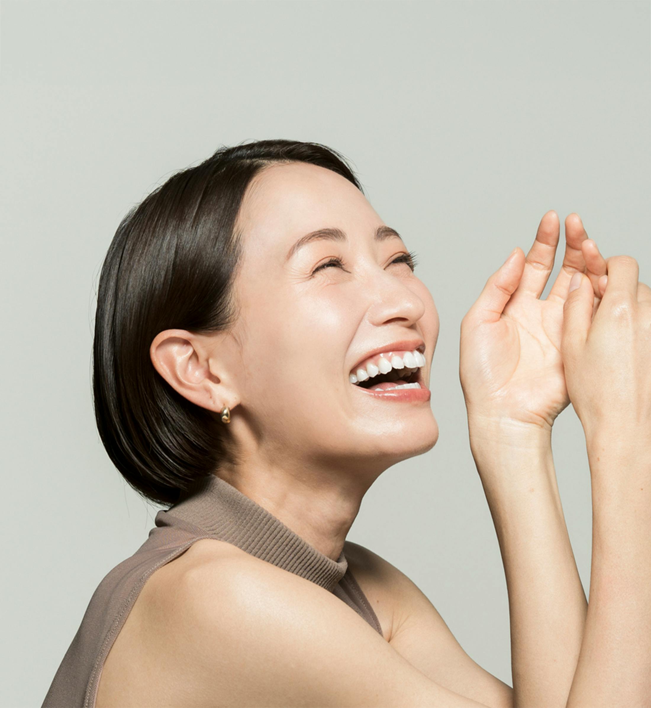 woman laughing