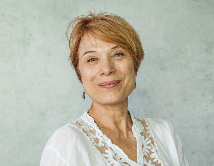 woman smiling