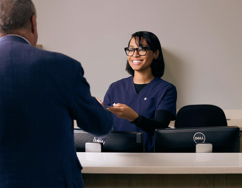 Woman smiling