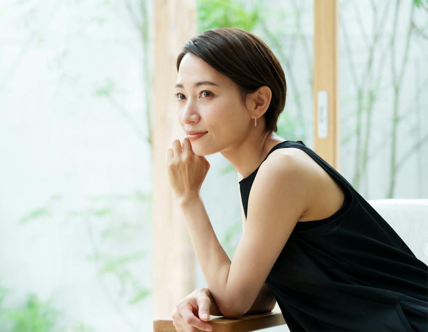 woman looking to the side