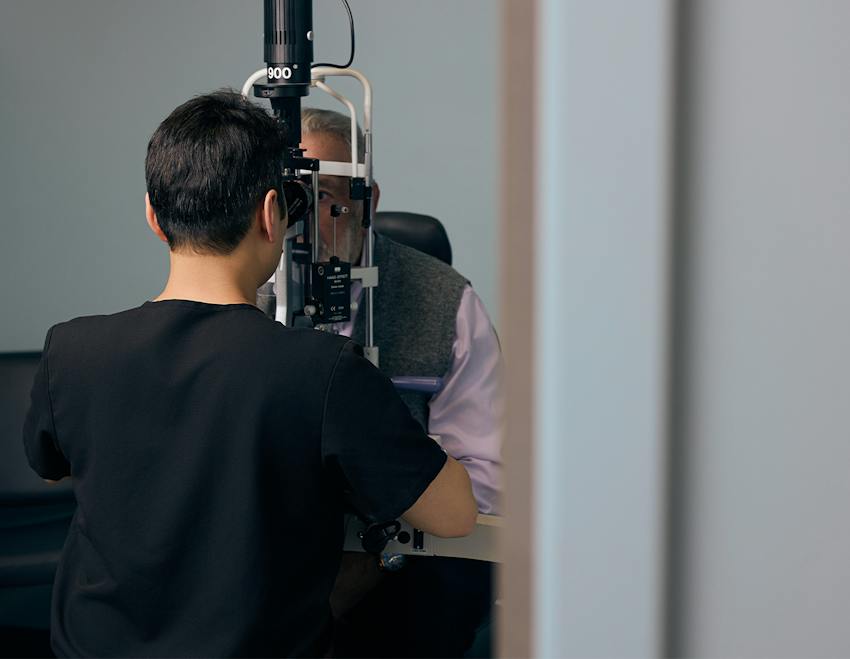 doctor examining a patient