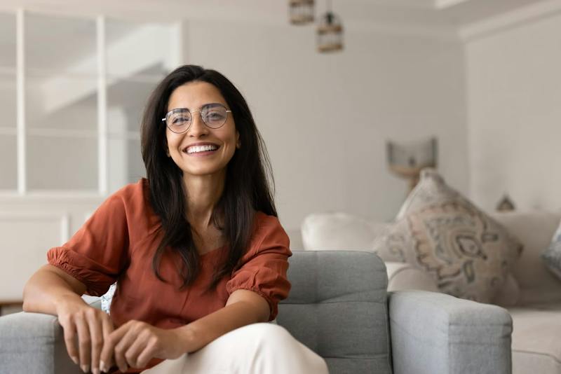 woman wearing glasses