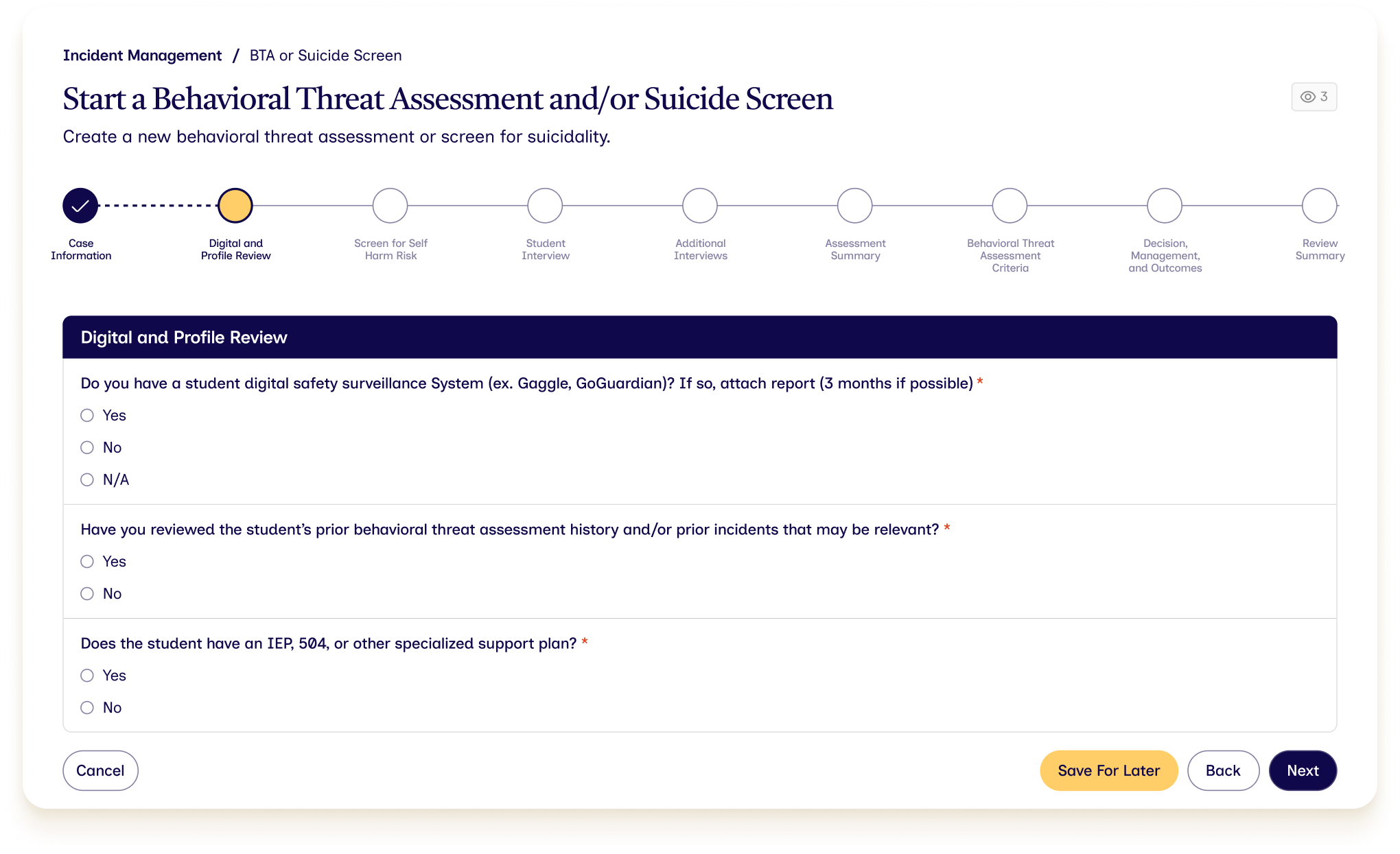 The school behavioral health platform