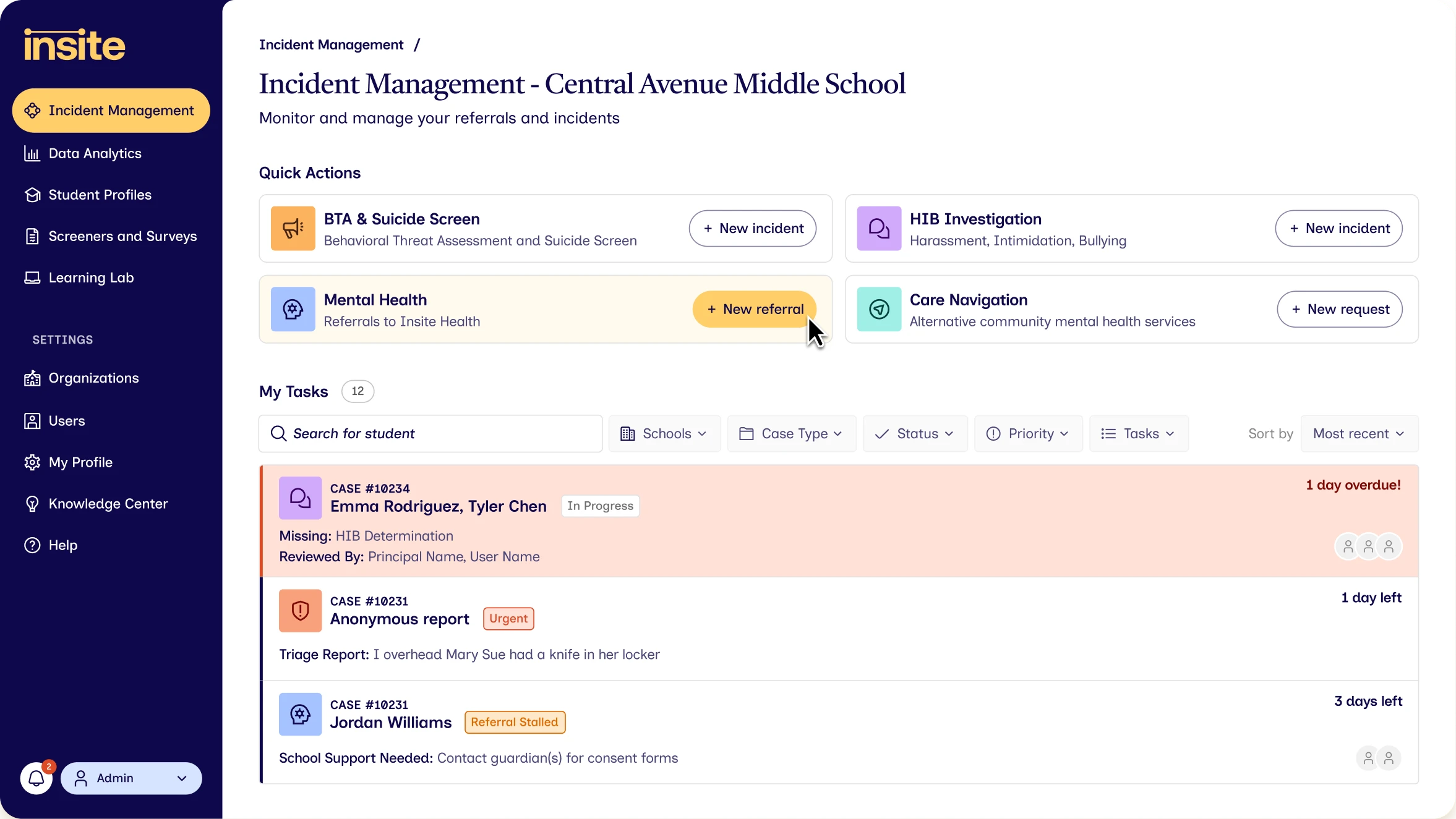 Mental Health Referral Management