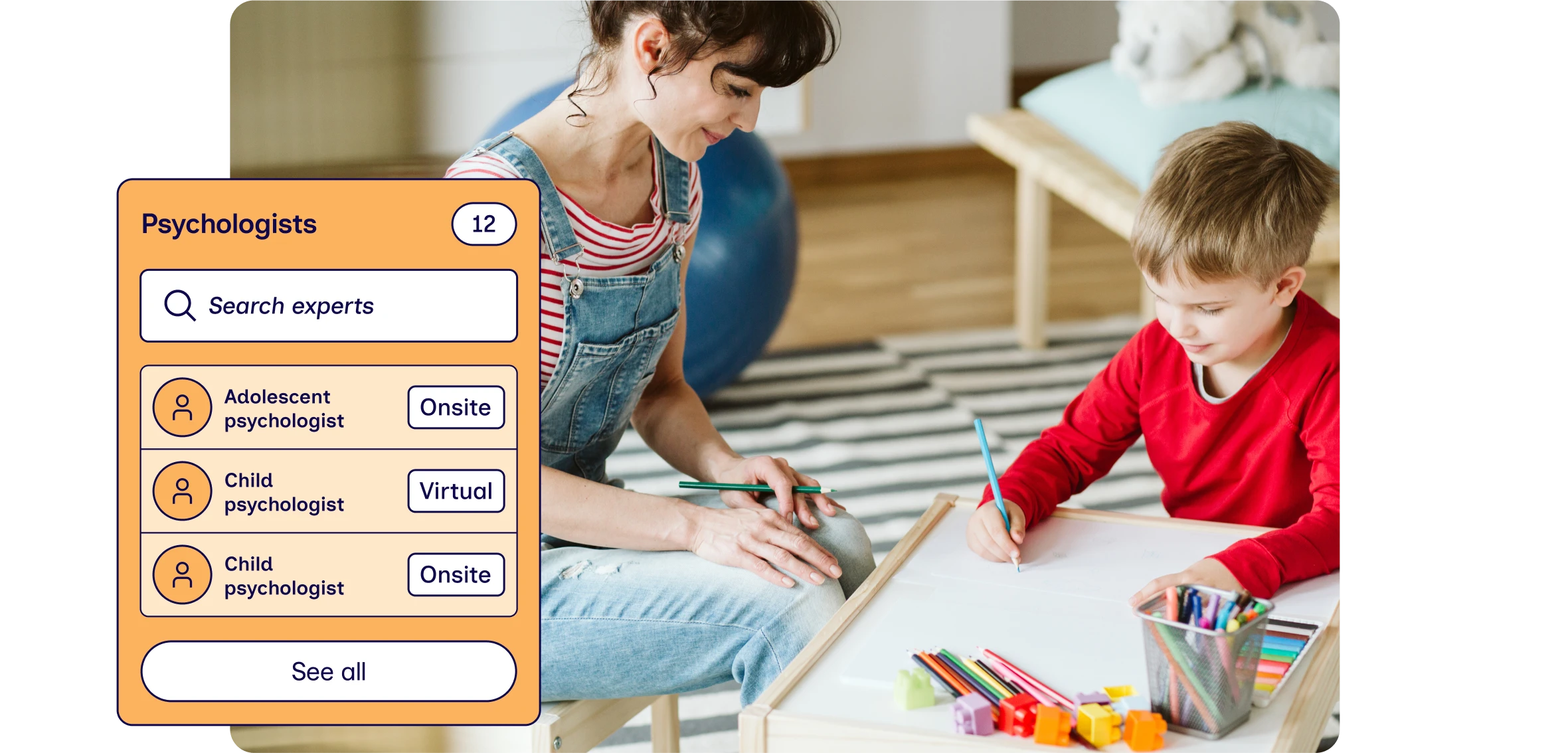 Onsite and virtual psychologists
