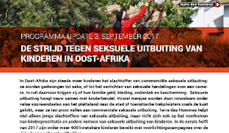 Programma update: Seksuele uitbuiting in Afrika 2017 Terre des Hommes